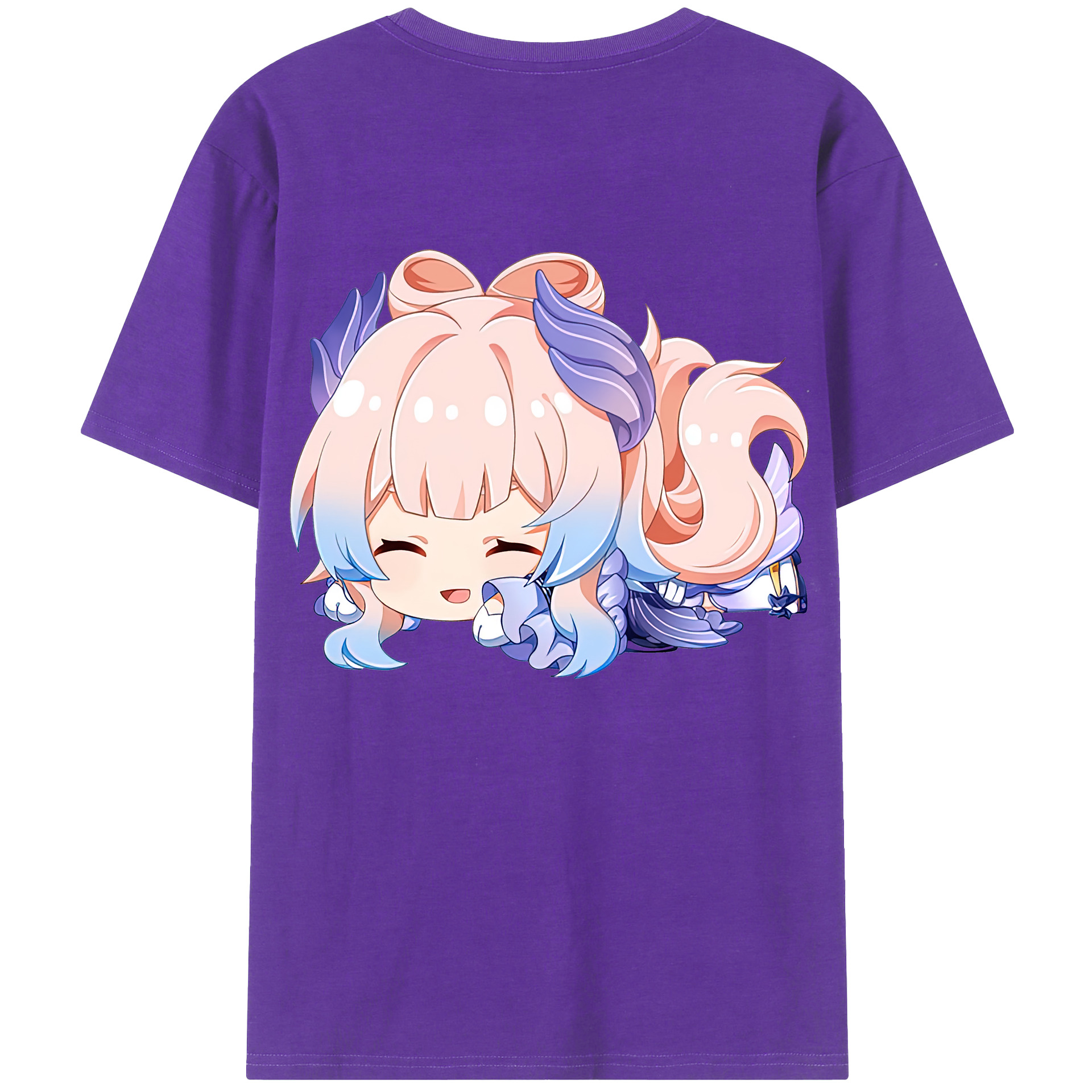 げんし神 珊瑚宮心海 サンゴノミヤ・ココミ genshin Sangonomiya Kokomi 綿100％ メンズ半袖Tシャツ（バックプリント） 通気性