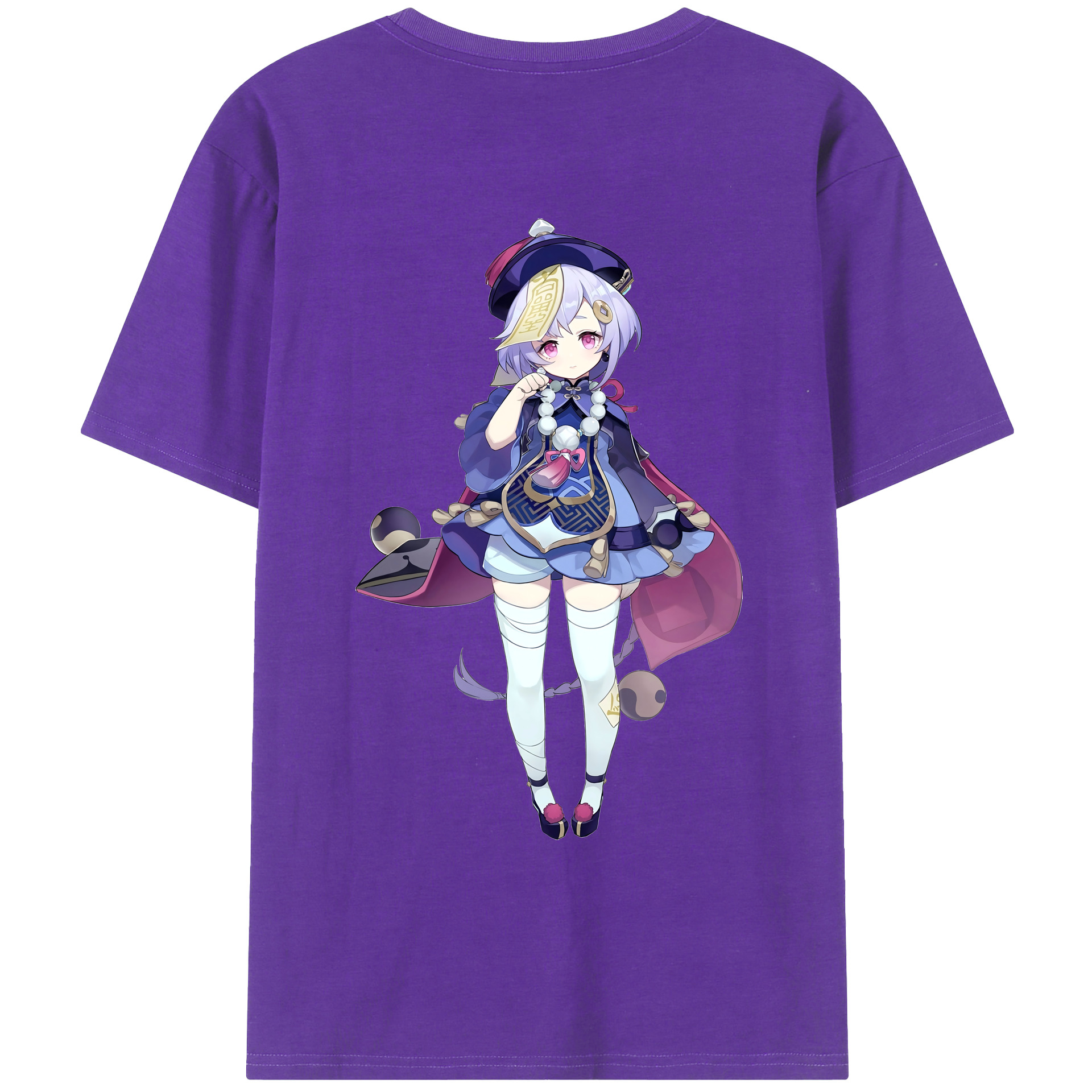 げんし神 七七 なな  genshin Nana 綿100％ メンズ半袖Tシャツ（バックプリント） 通気性