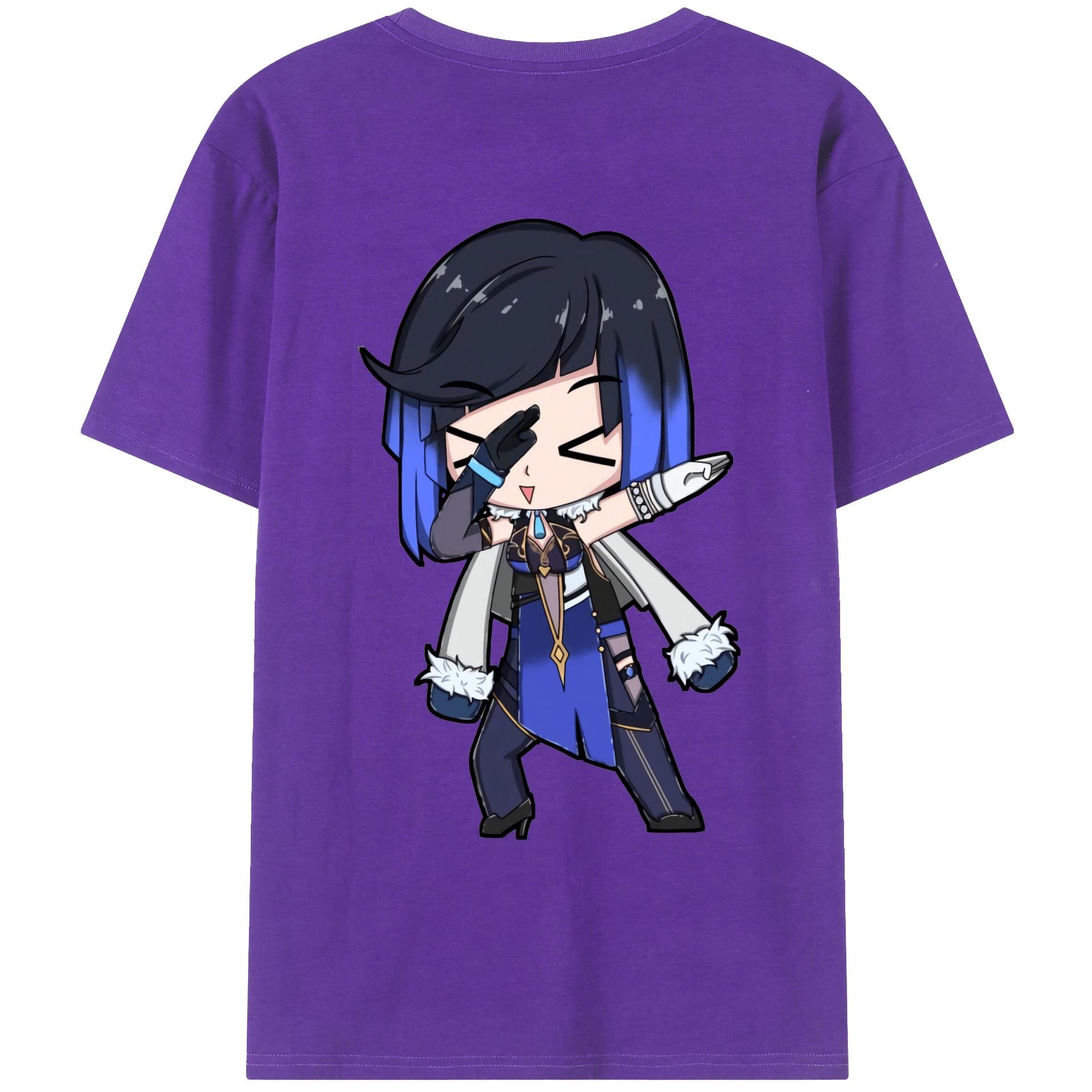 げんし神 夜兰 やらん genshin Yaran 綿100％ メンズ半袖Tシャツ（バックプリント） 通気性