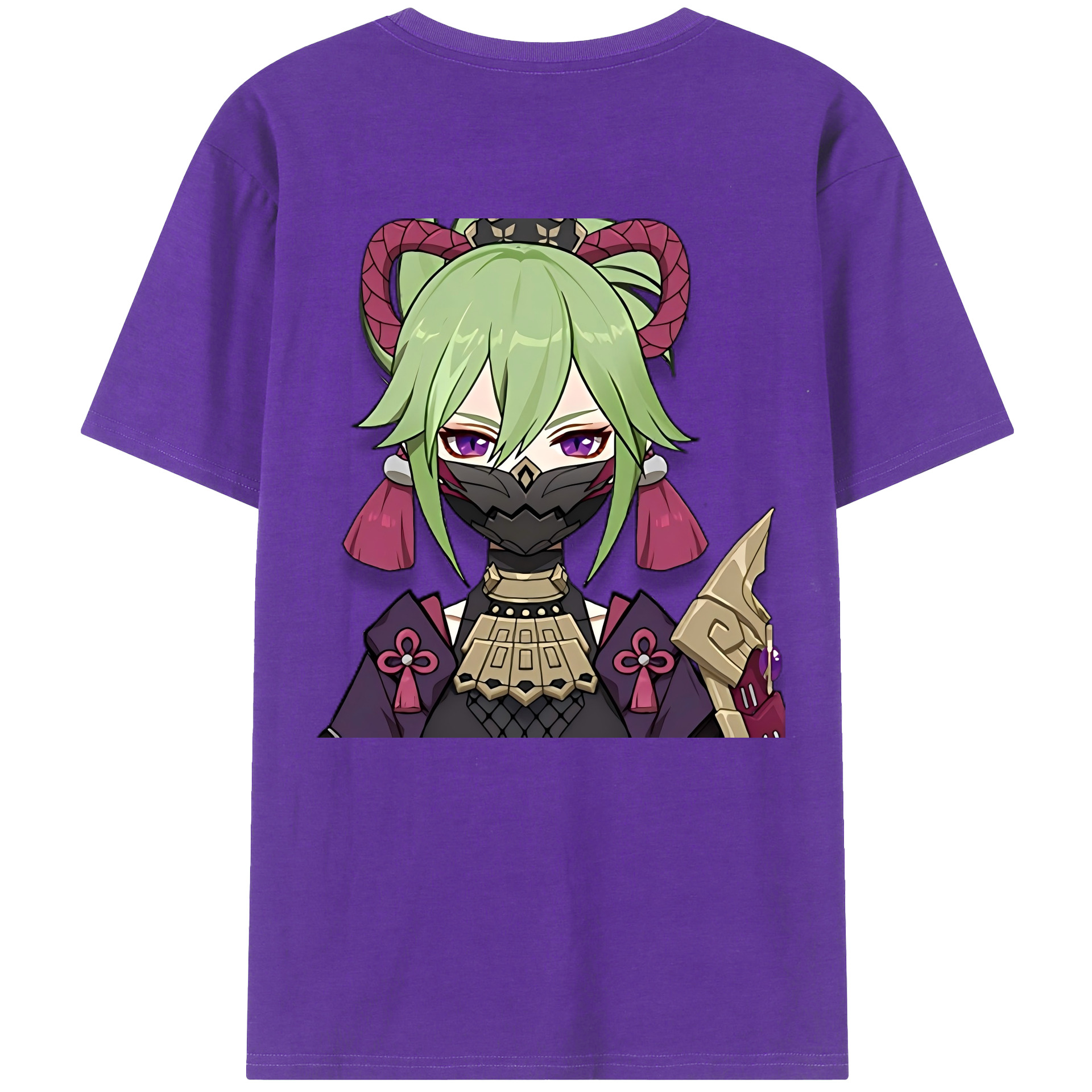 げんし神  久岐忍 くき しのぶ genshin Kuki Shinobu 綿100％ メンズ半袖Tシャツ（バックプリント） 通気性