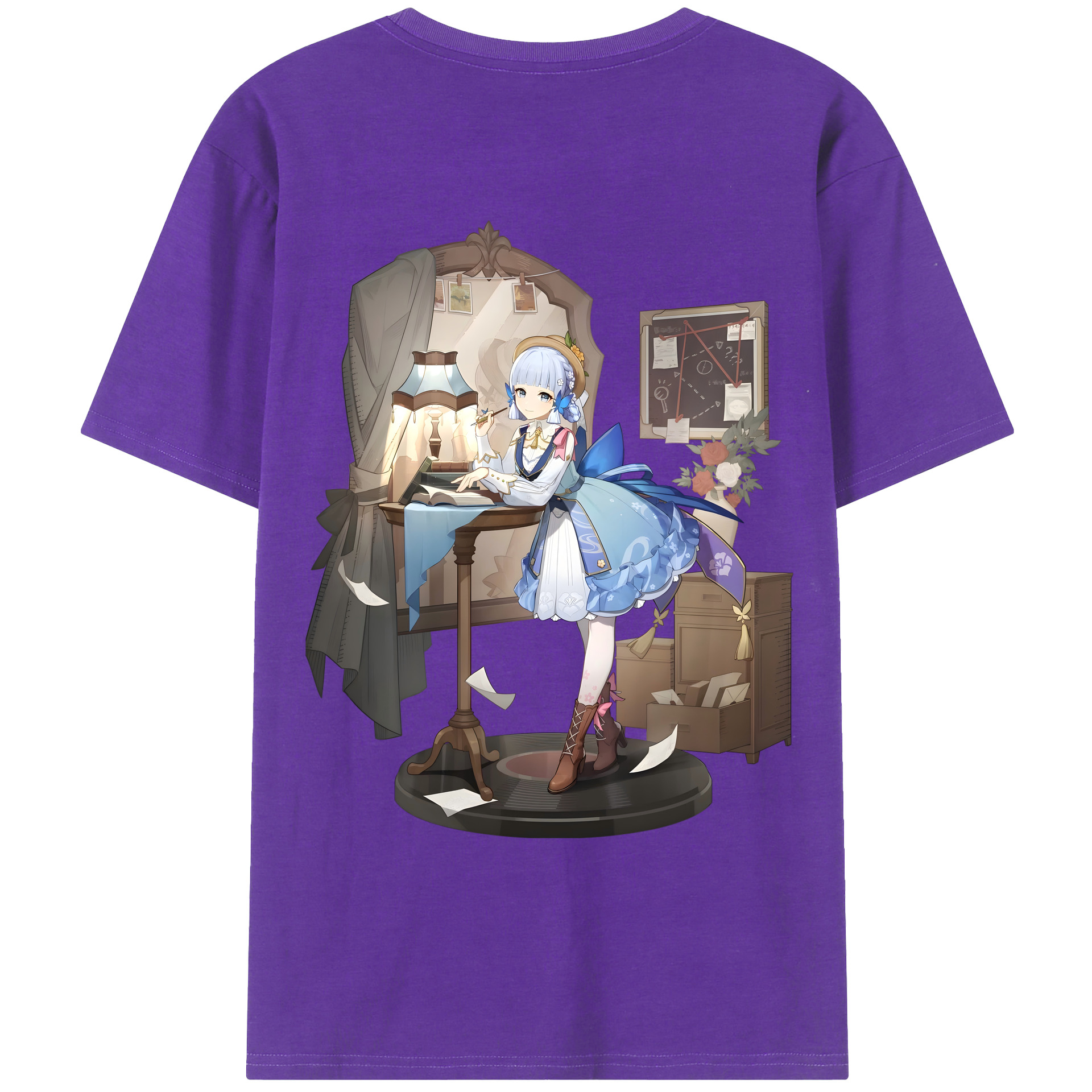 げんし神 神里綾華 神宮寺レン genshin Kamimiya Ren 綿100％ メンズ半袖Tシャツ（バックプリント） 通気性