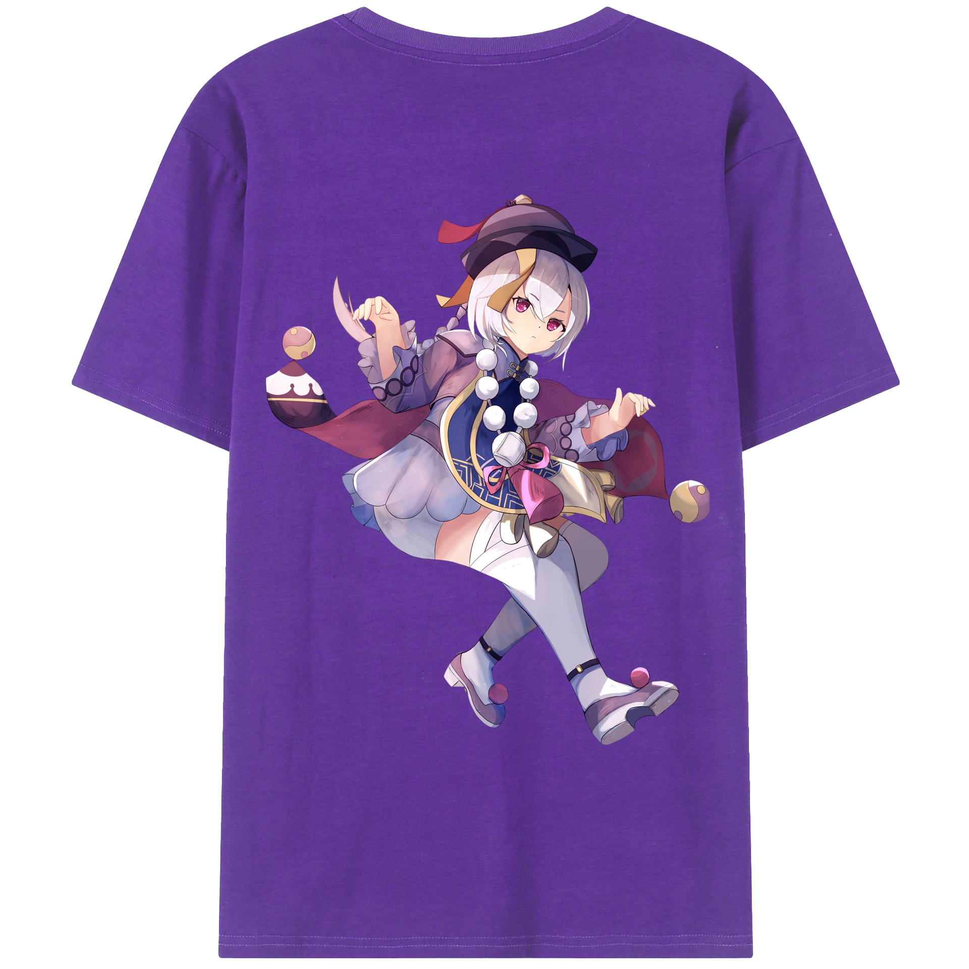 げんし神 七七 なな  genshin Nana 綿100％ メンズ半袖Tシャツ（バックプリント） 通気性