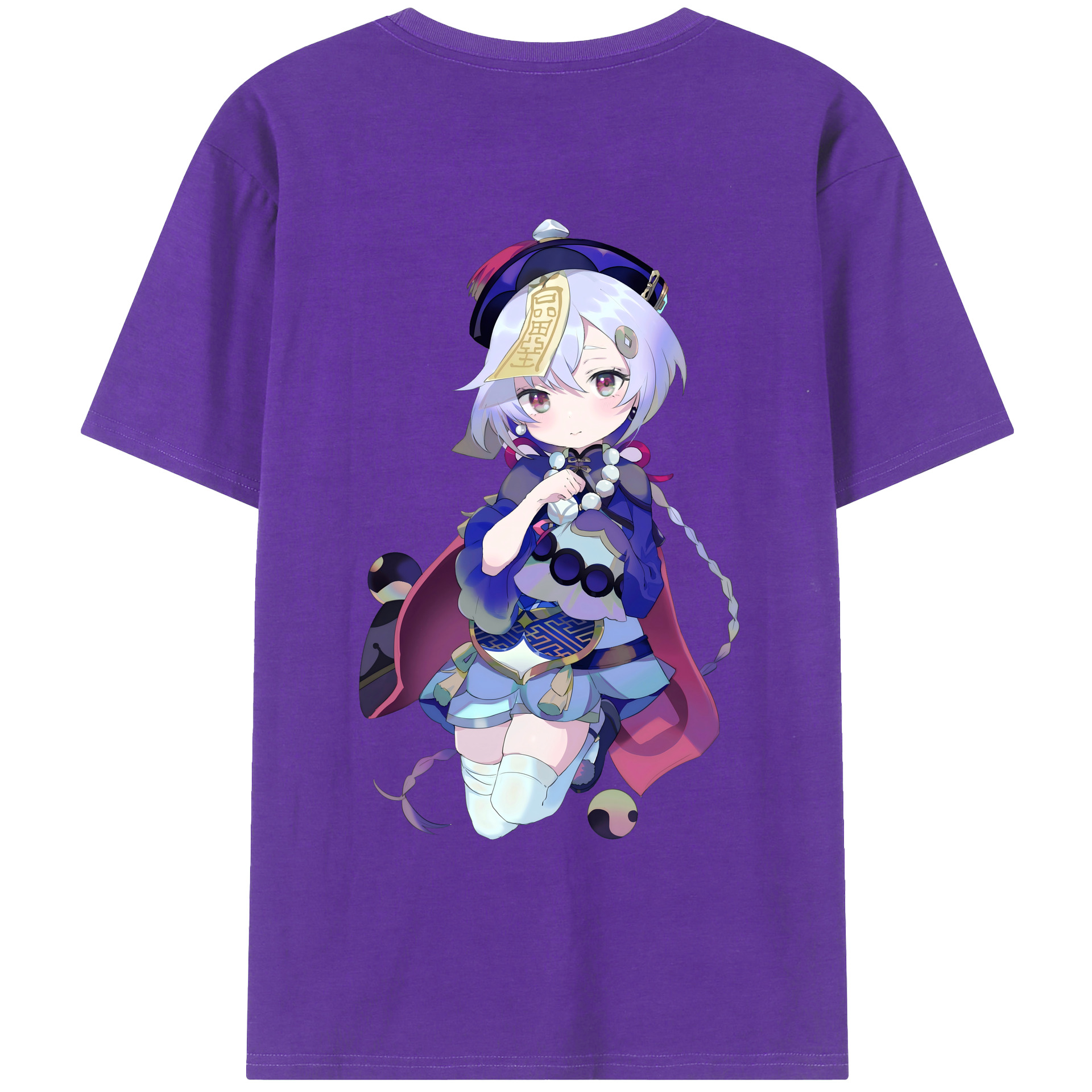 げんし神 七七 なな  genshin Nana 綿100％ メンズ半袖Tシャツ（バックプリント） 通気性