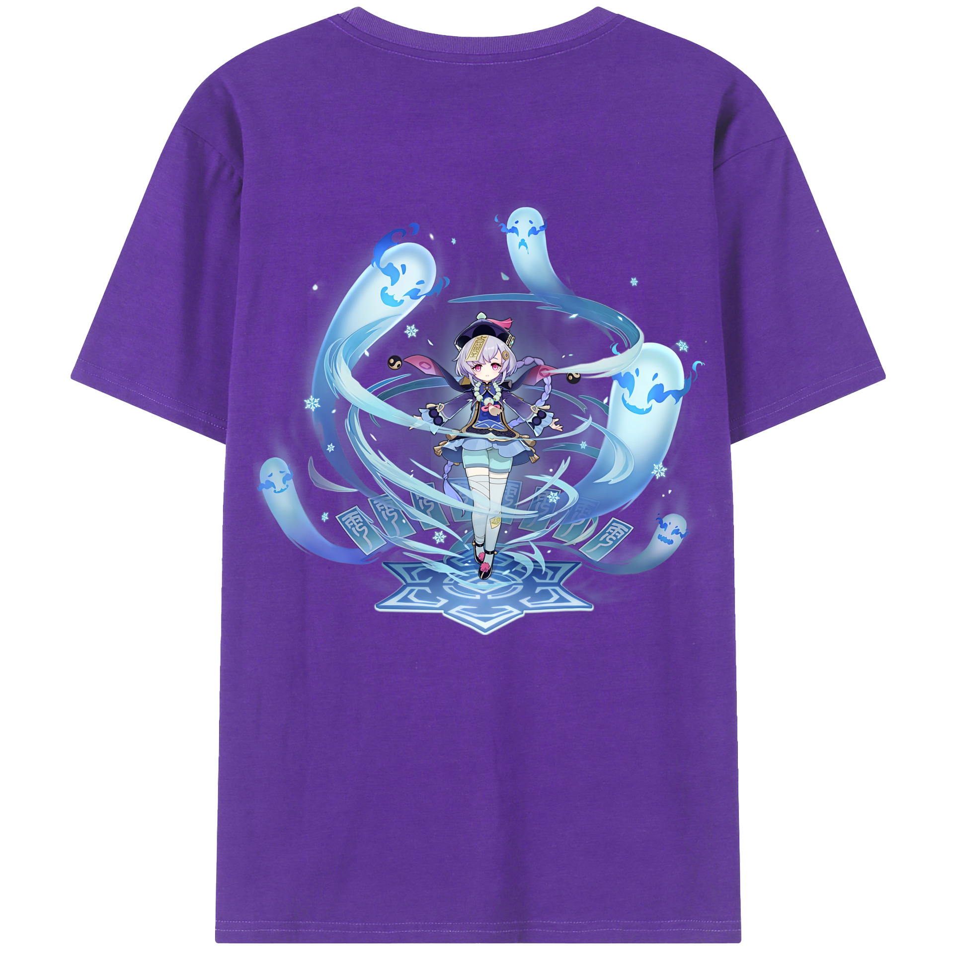 げんし神 七七 なな  genshin Nana 綿100％ メンズ半袖Tシャツ（バックプリント） 通気性