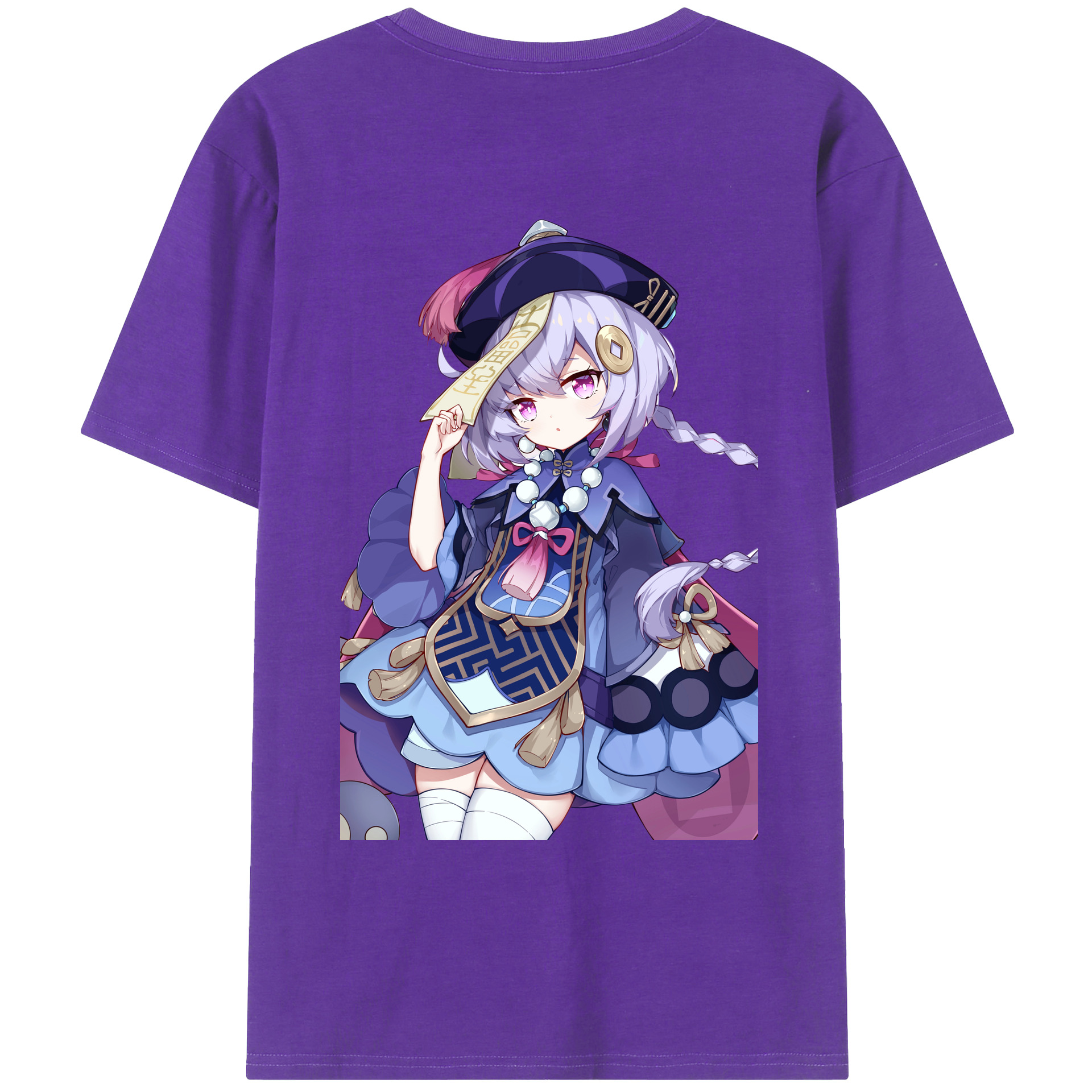 げんし神 七七 なな  genshin Nana 綿100％ メンズ半袖Tシャツ（バックプリント） 通気性