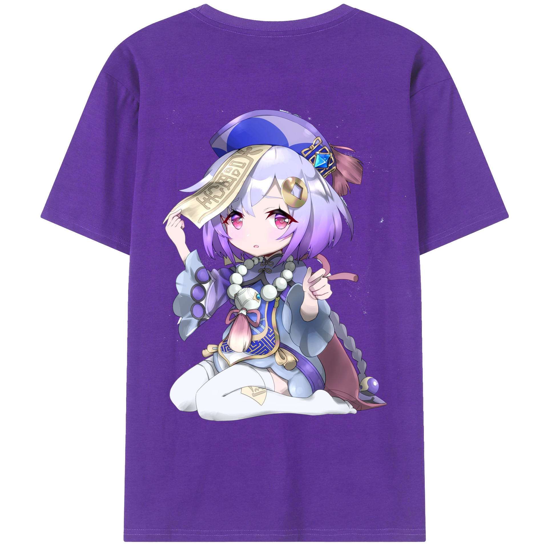 げんし神 七七 なな  genshin Nana 綿100％ メンズ半袖Tシャツ（バックプリント） 通気性