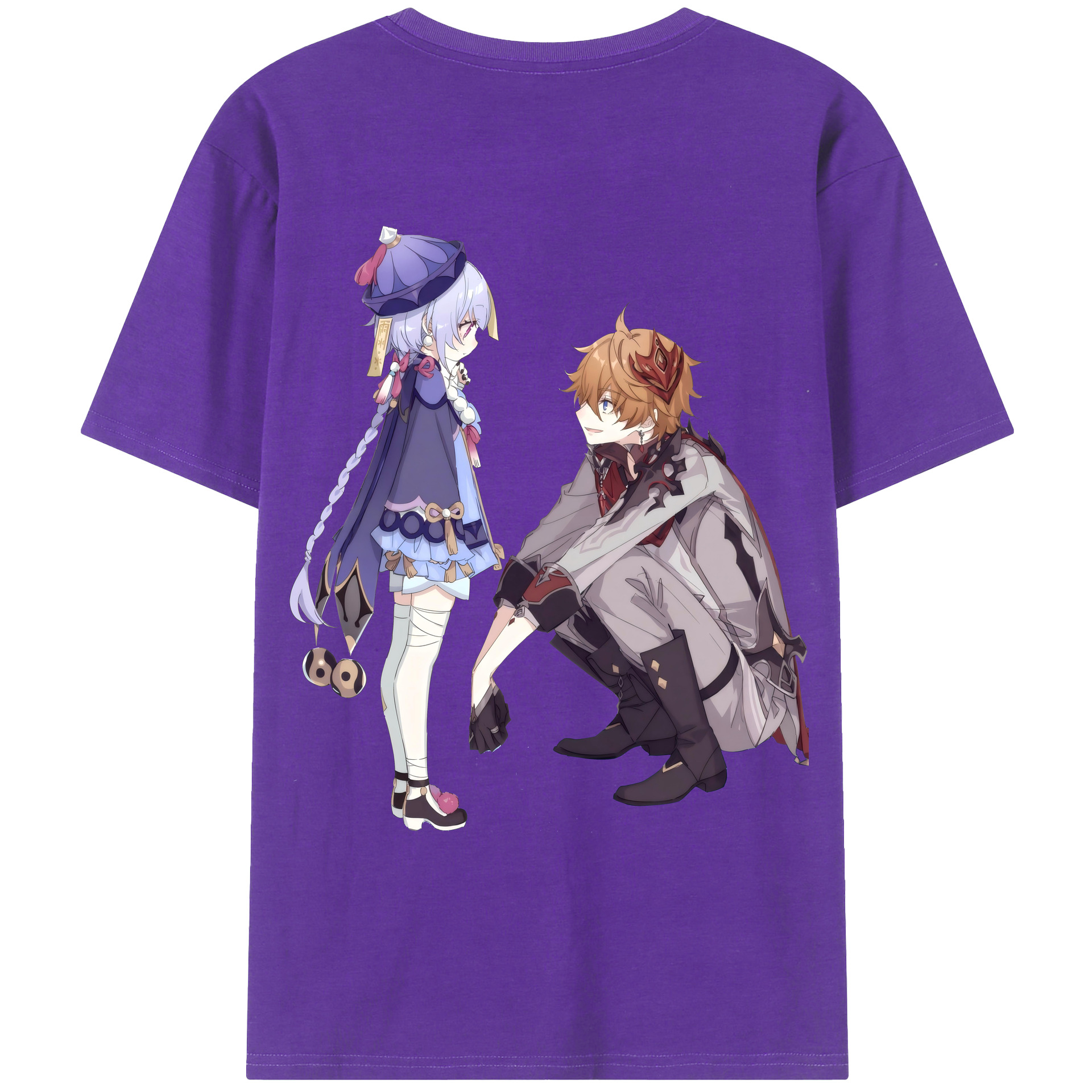 げんし神 七七 なな  genshin Nana 綿100％ メンズ半袖Tシャツ（バックプリント） 通気性
