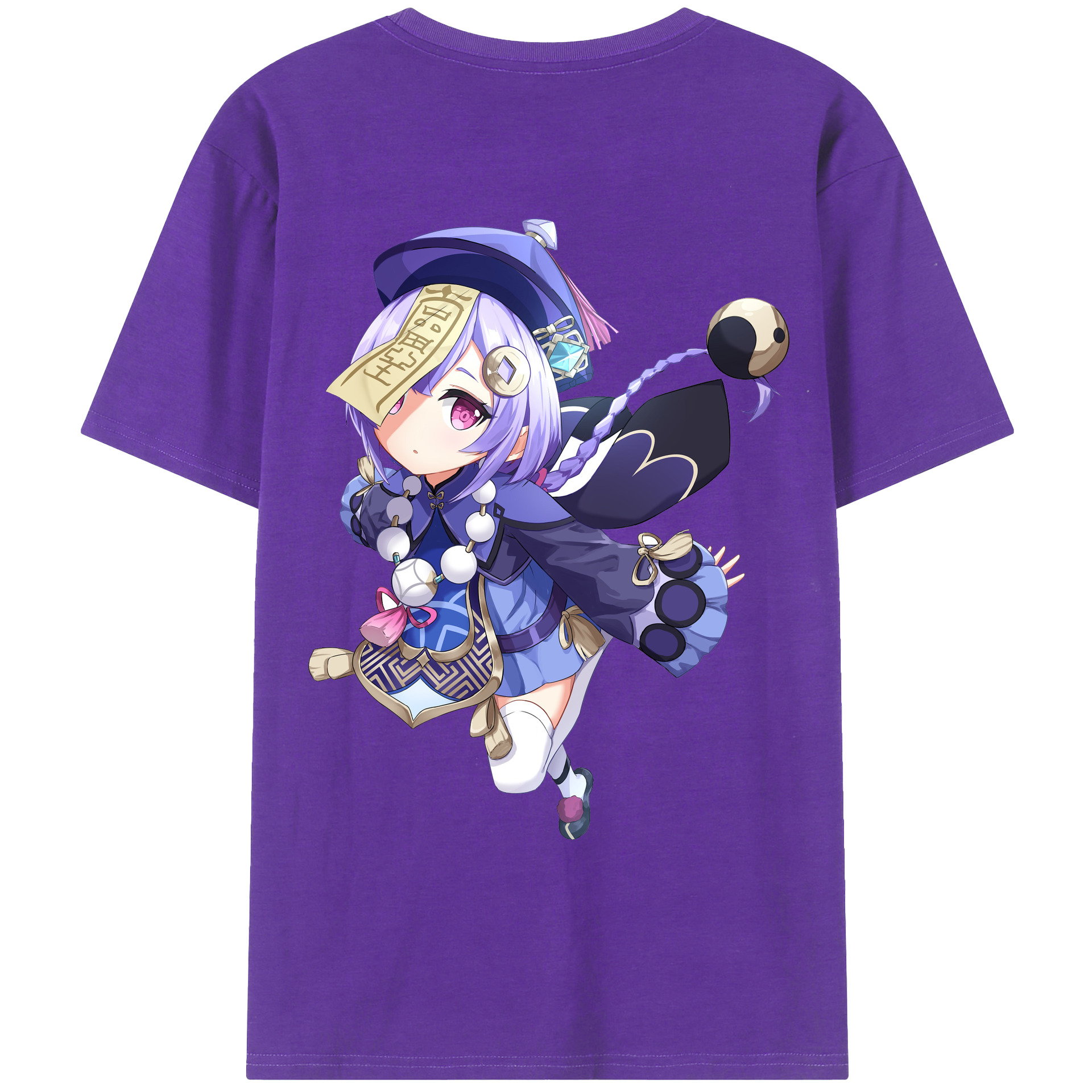 げんし神 七七 なな  genshin Nana 綿100％ メンズ半袖Tシャツ（バックプリント） 通気性