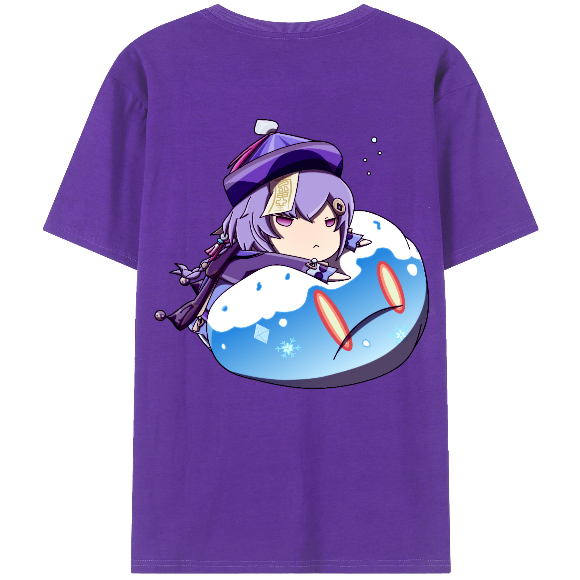 げんし神 七七 なな  genshin Nana 綿100％ メンズ半袖Tシャツ（バックプリント） 通気性