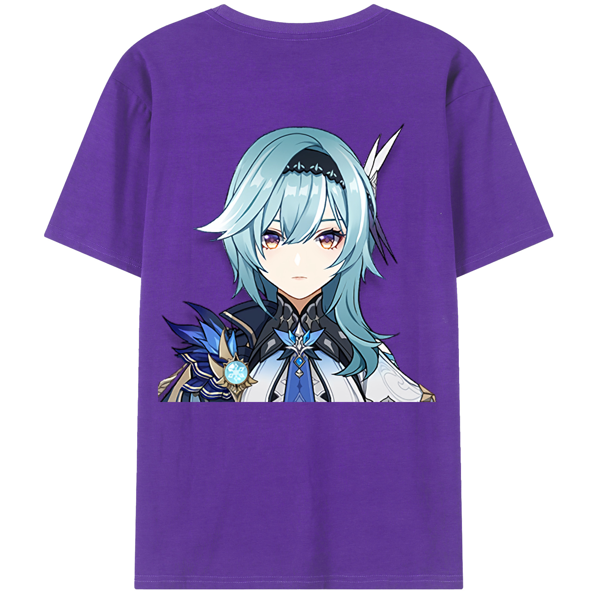 げんし神 优菈 ゆうら genshin Yūra 綿100％ メンズ半袖Tシャツ（バックプリント） 通気性