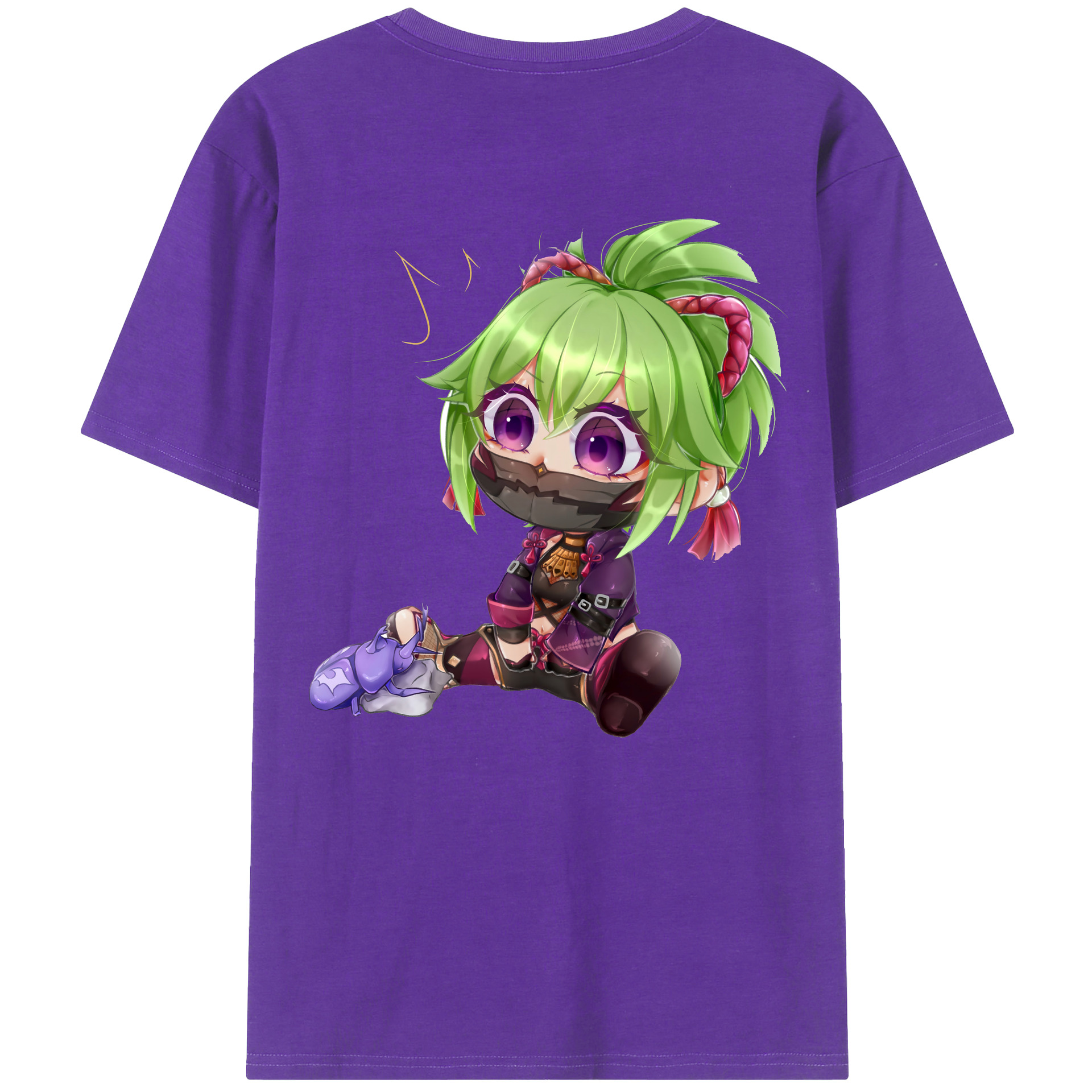 げんし神  久岐忍 くき しのぶ genshin Kuki Shinobu 綿100％ メンズ半袖Tシャツ（バックプリント） 通気性
