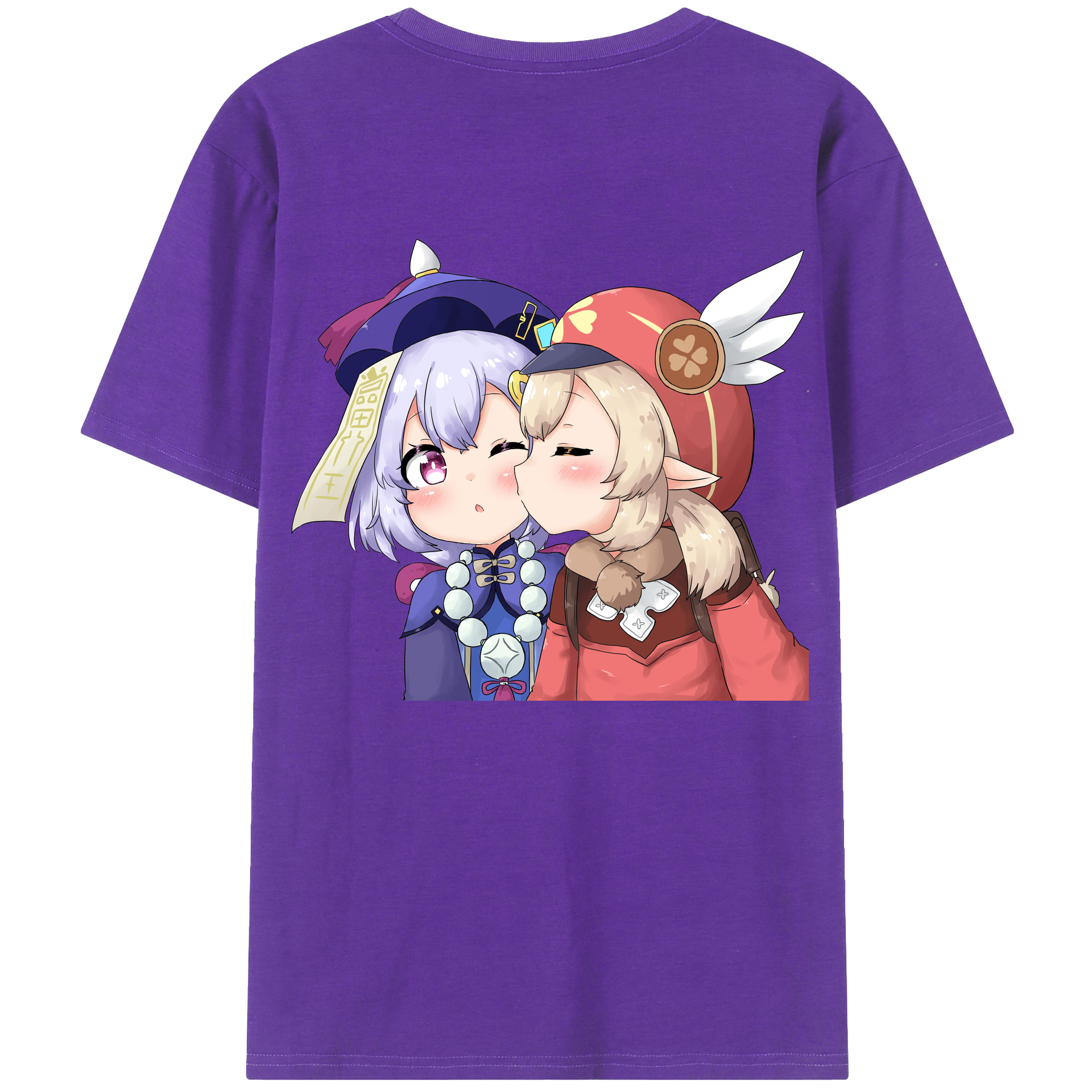 げんし神 七七 なな  genshin Nana 綿100％ メンズ半袖Tシャツ（バックプリント） 通気性