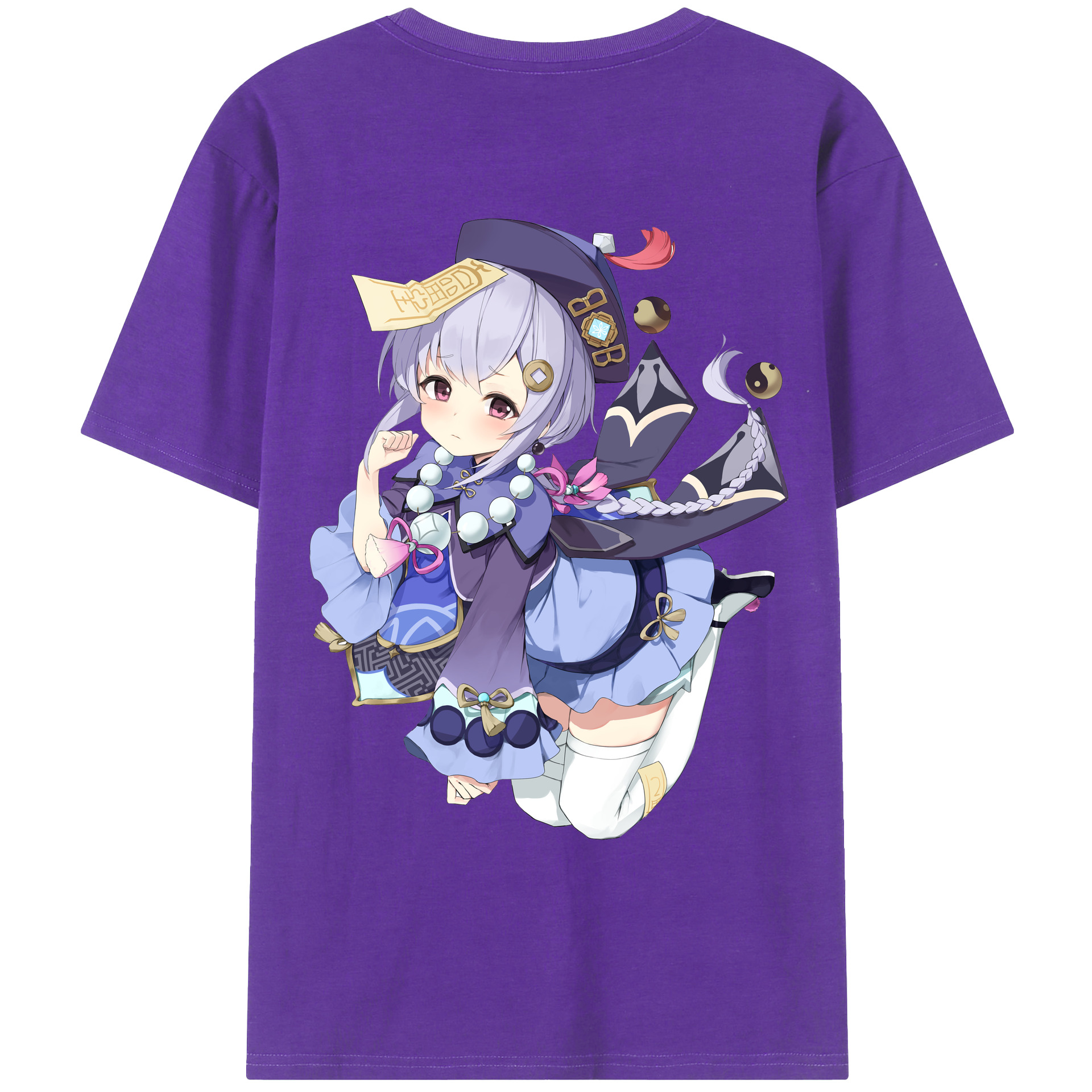 げんし神 七七 なな  genshin Nana 綿100％ メンズ半袖Tシャツ（バックプリント） 通気性