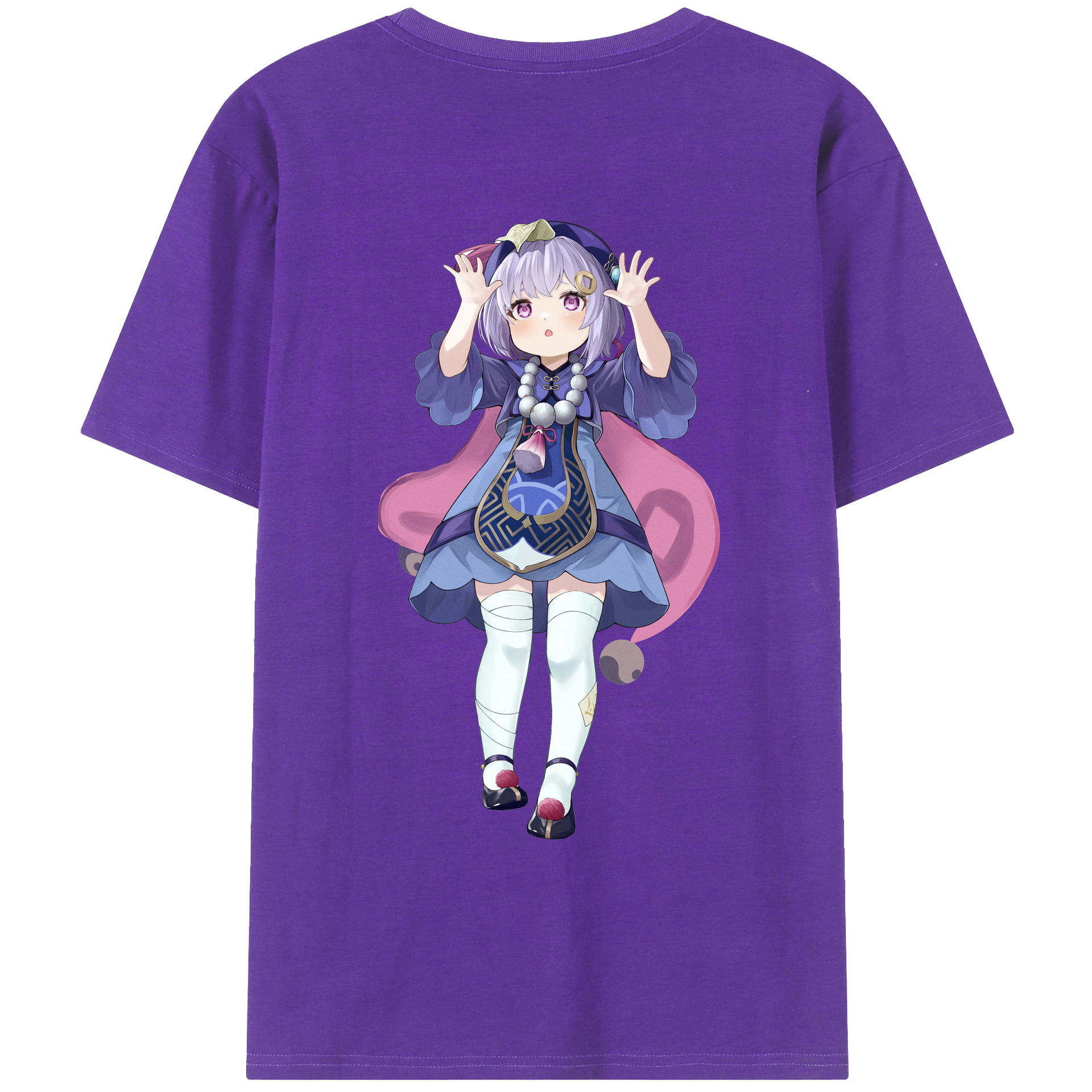 げんし神 七七 なな  genshin Nana 綿100％ メンズ半袖Tシャツ（バックプリント） 通気性