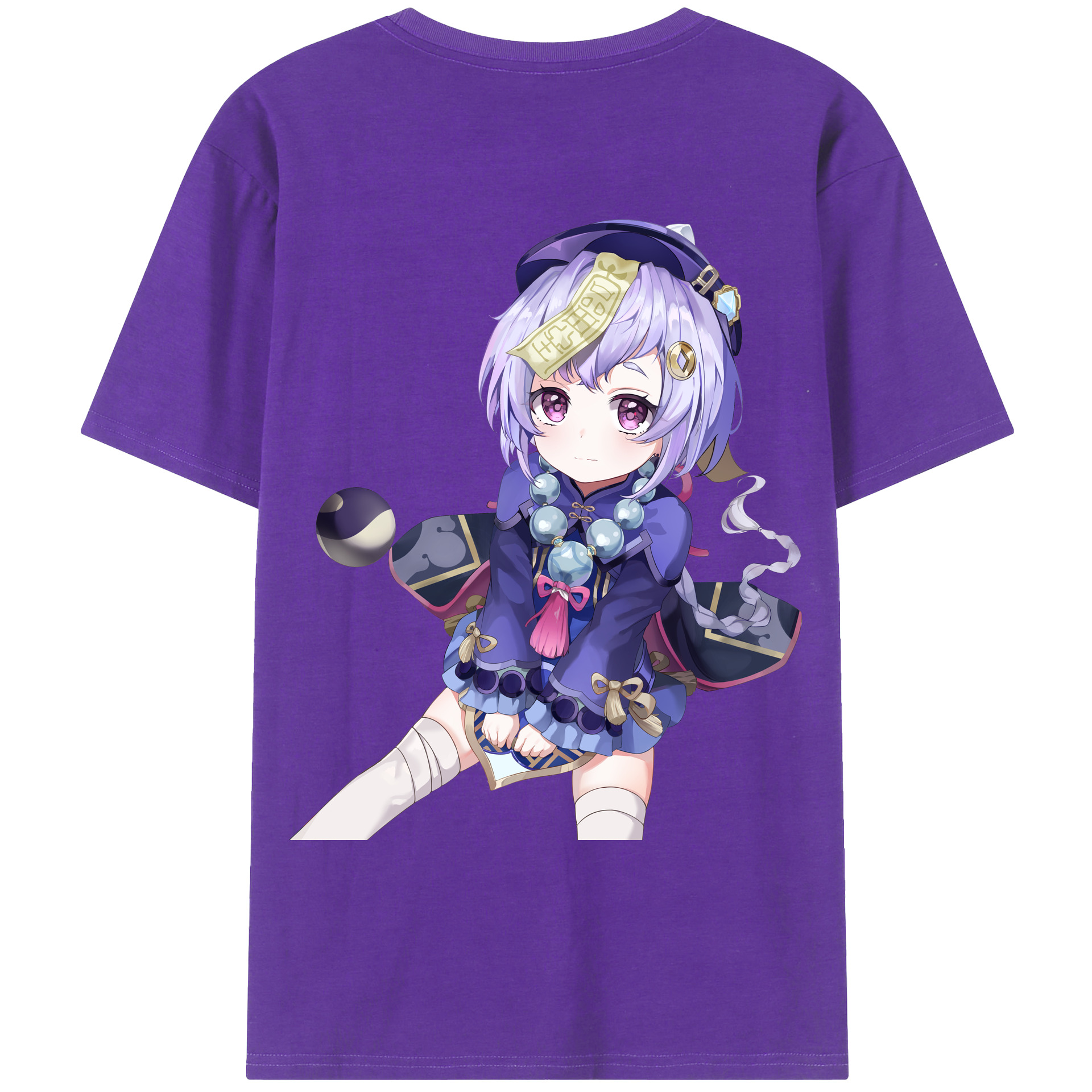 げんし神 七七 なな  genshin Nana 綿100％ メンズ半袖Tシャツ（バックプリント） 通気性