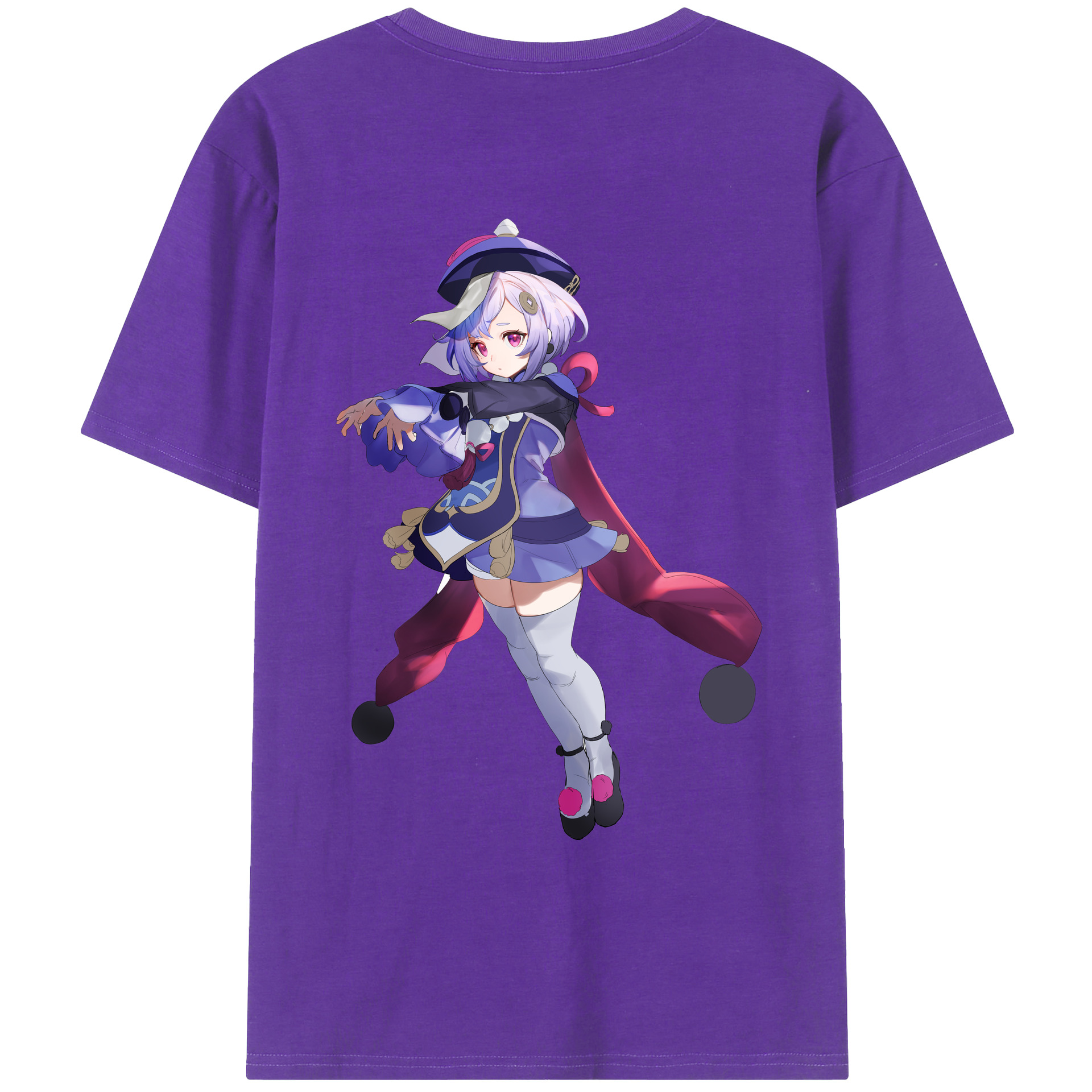 げんし神 七七 なな  genshin Nana 綿100％ メンズ半袖Tシャツ（バックプリント） 通気性