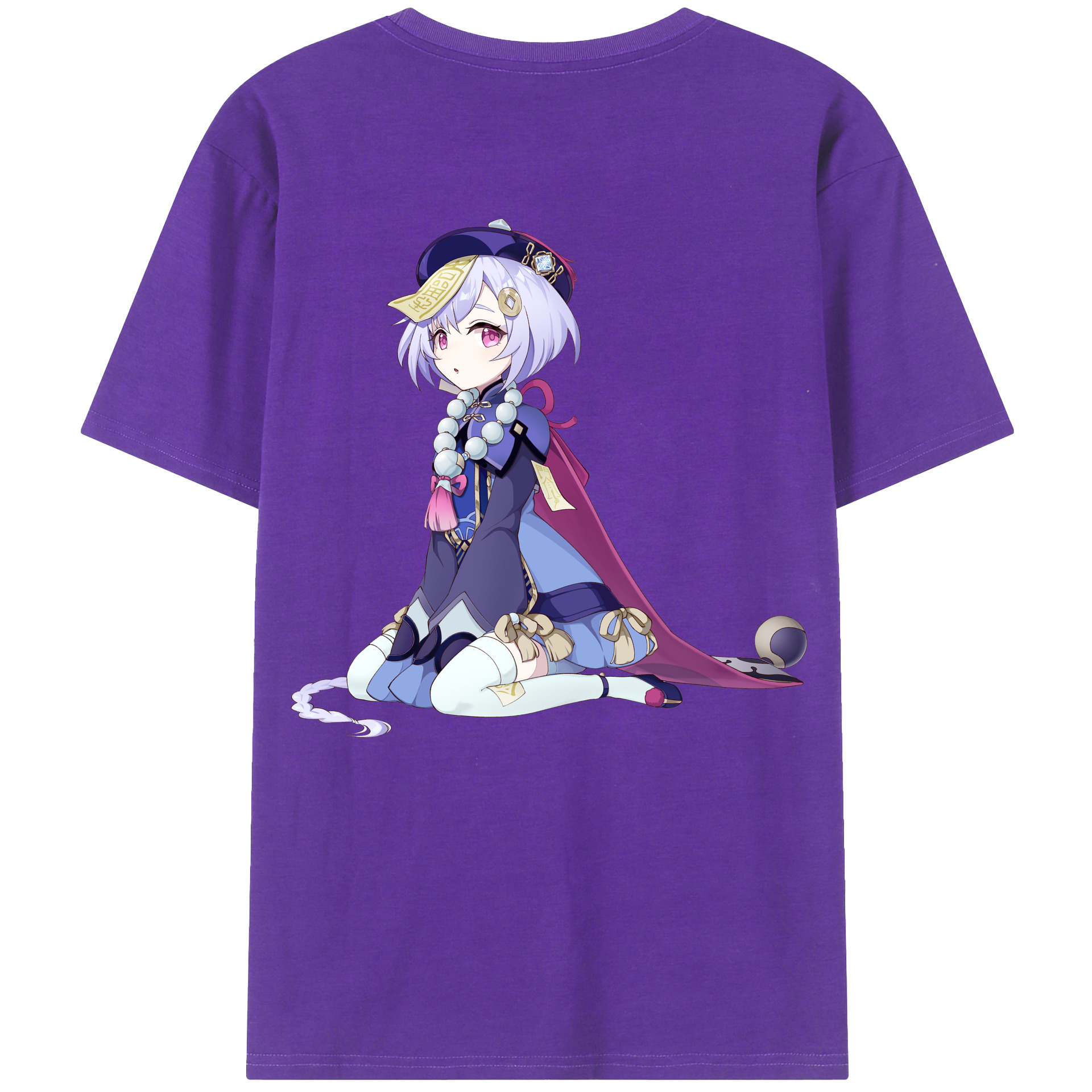 げんし神 七七 なな  genshin Nana 綿100％ メンズ半袖Tシャツ（バックプリント） 通気性