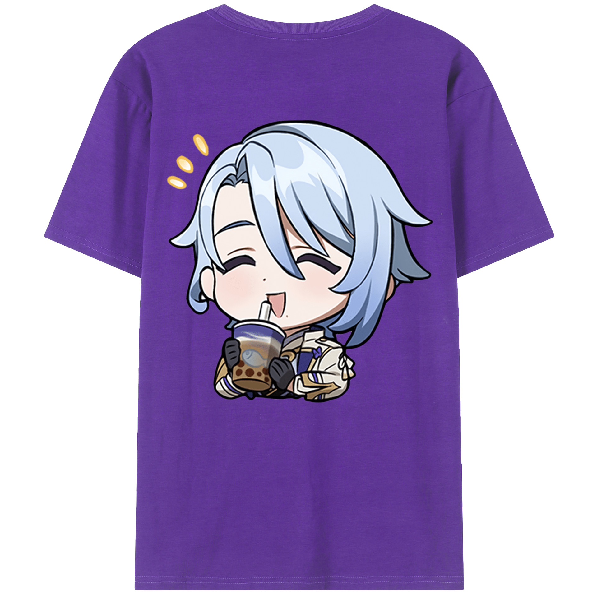 げんし神 神里綾人 かみさとあやと genshin Kamisato Ayato 綿100％ メンズ半袖Tシャツ（バックプリント） 通気性