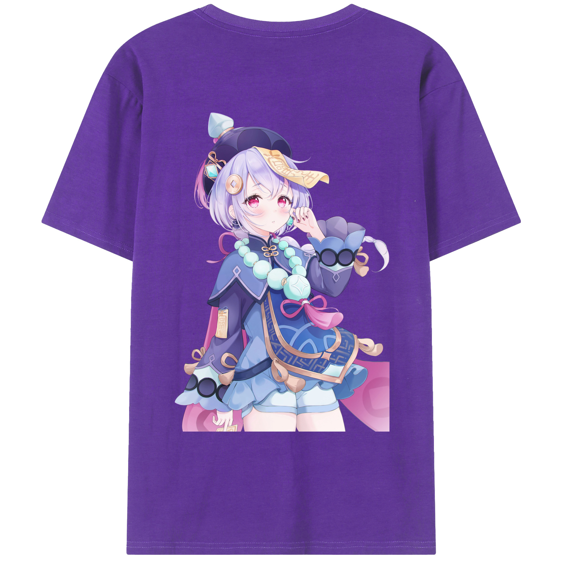 げんし神 七七 なな  genshin Nana 綿100％ メンズ半袖Tシャツ（バックプリント） 通気性