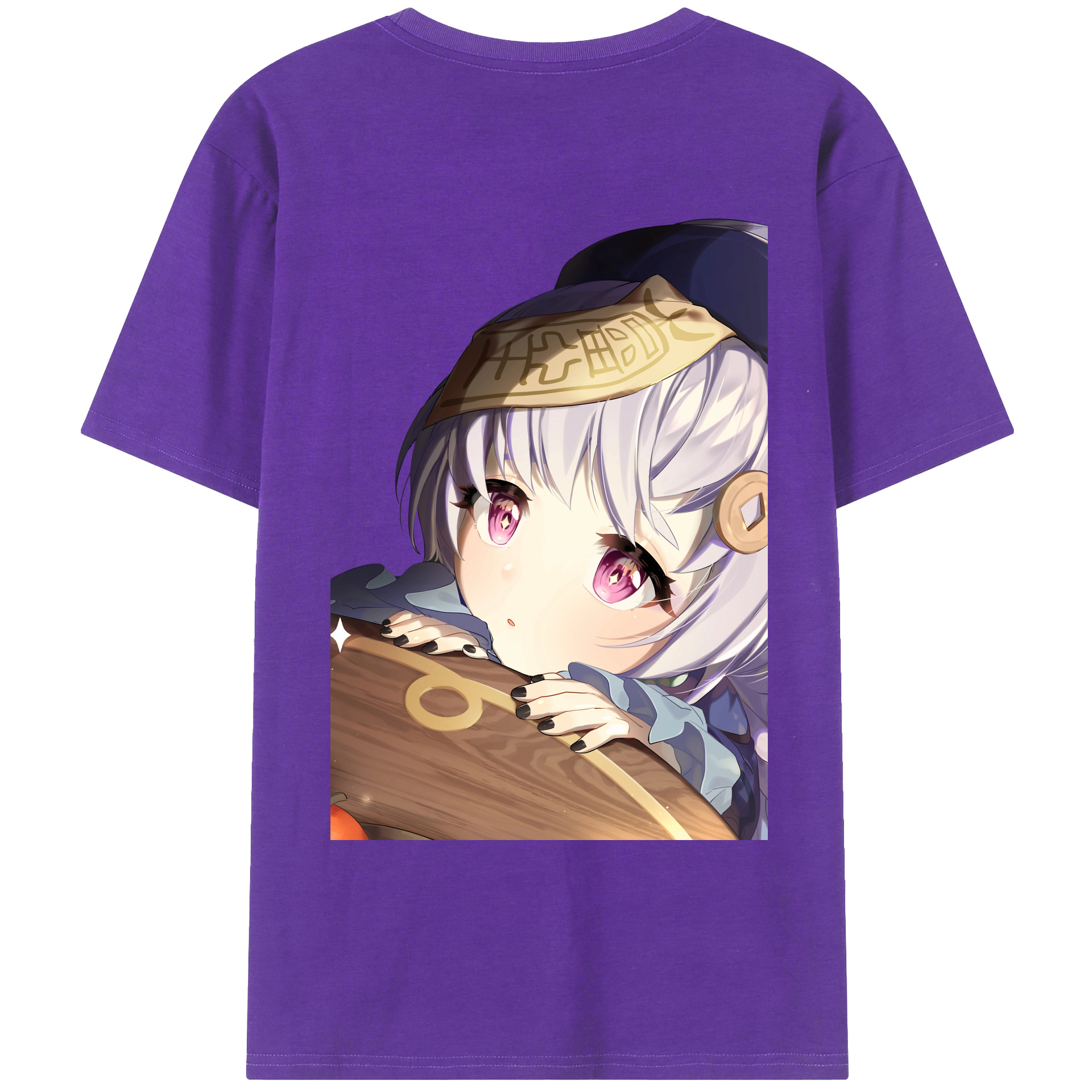 げんし神 七七 なな  genshin Nana 綿100％ メンズ半袖Tシャツ（バックプリント） 通気性