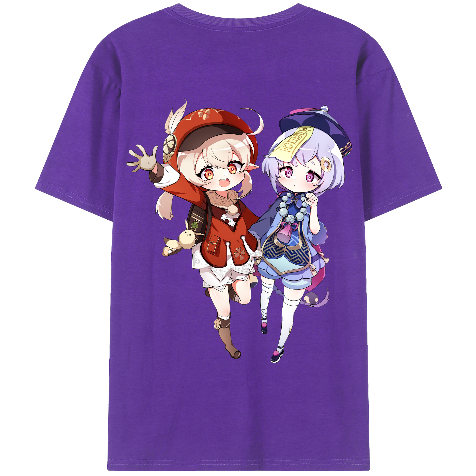 げんし神 七七 なな  genshin Nana 綿100％ メンズ半袖Tシャツ（バックプリント） 通気性