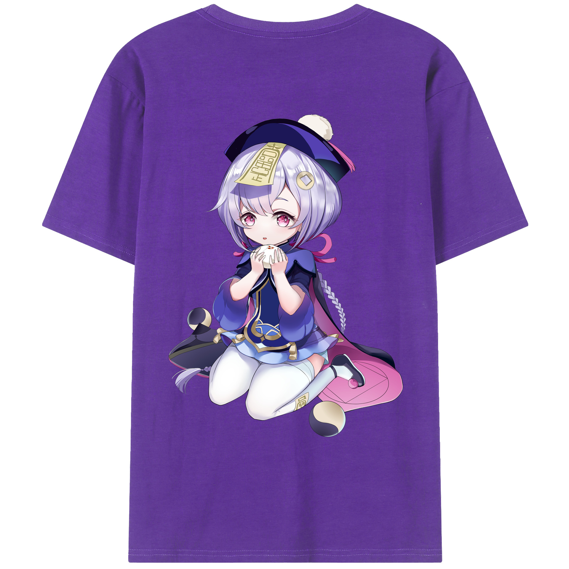 げんし神 七七 なな  genshin Nana 綿100％ メンズ半袖Tシャツ（バックプリント） 通気性