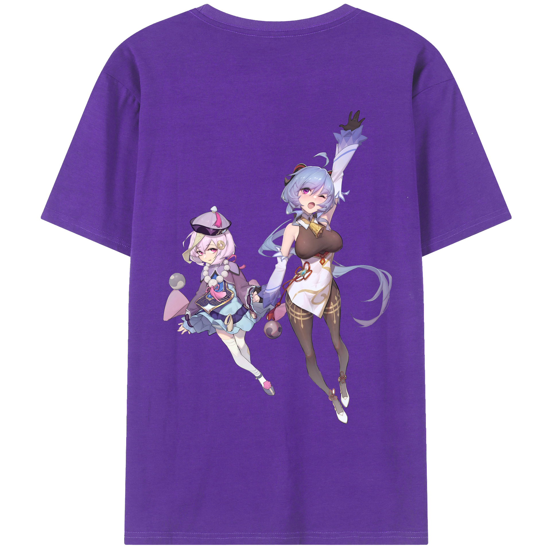 げんし神 七七 なな  genshin Nana 綿100％ メンズ半袖Tシャツ（バックプリント） 通気性
