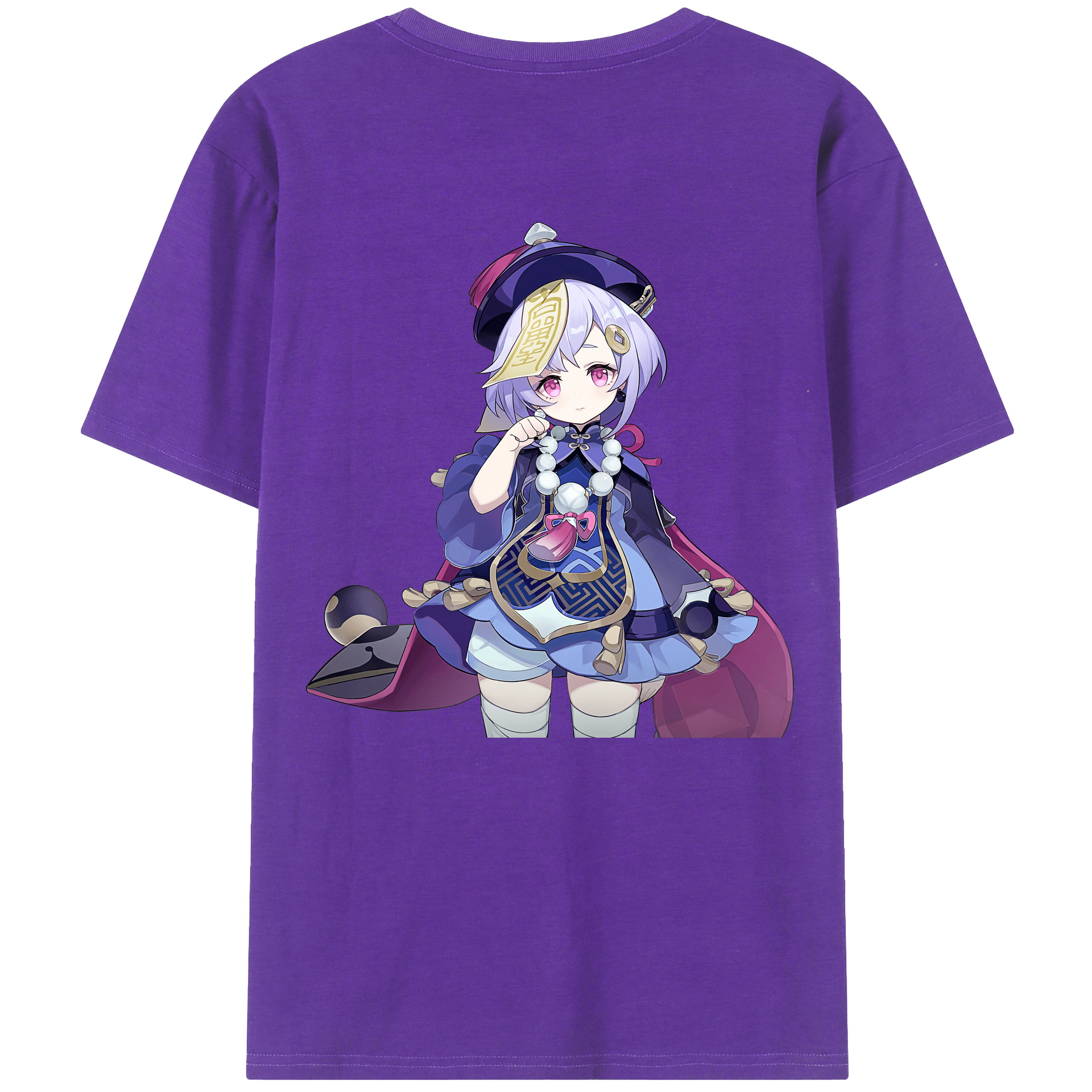 げんし神 七七 なな  genshin Nana 綿100％ メンズ半袖Tシャツ（バックプリント） 通気性