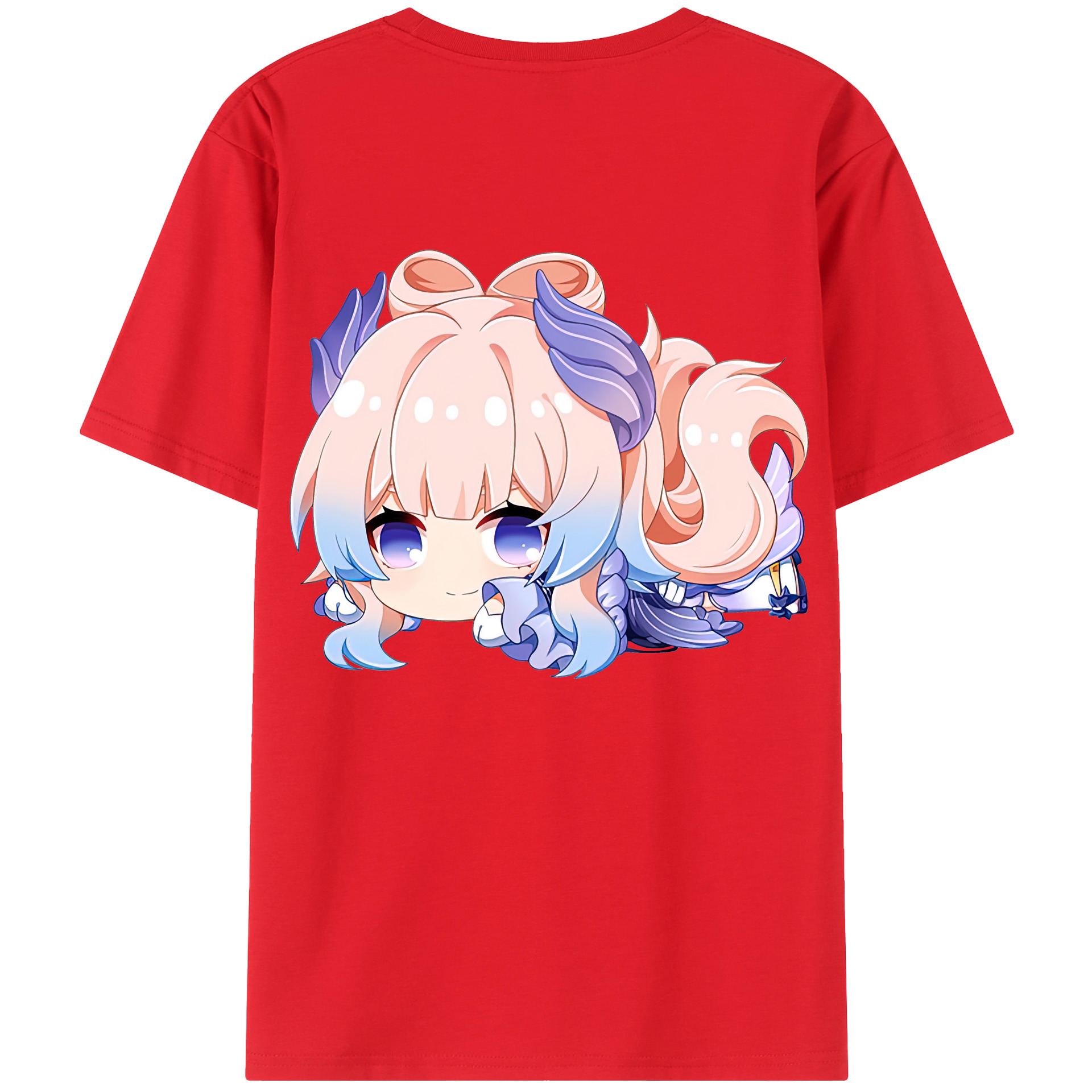 げんし神 珊瑚宮心海 サンゴノミヤ・ココミ genshin Sangonomiya Kokomi 綿100％ メンズ半袖Tシャツ（バックプリント） 通気性