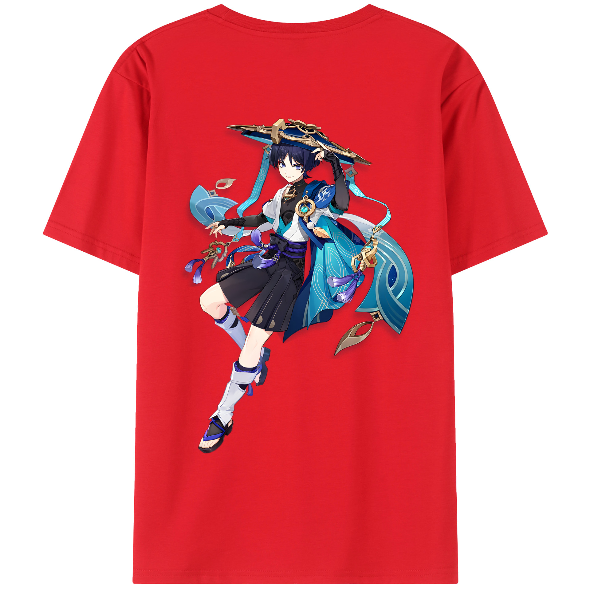 げんし神 さんペい genshin Sanpei 綿100％ メンズ半袖Tシャツ（バックプリント） 通気性