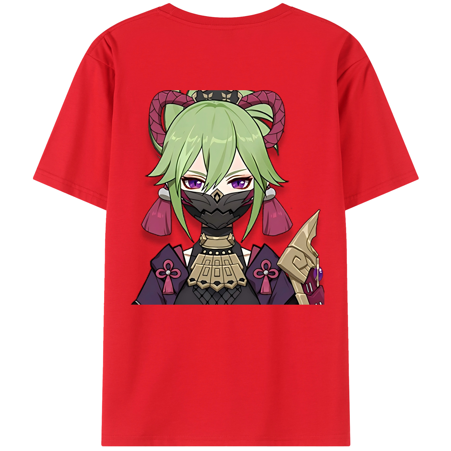 げんし神  久岐忍 くき しのぶ genshin Kuki Shinobu 綿100％ メンズ半袖Tシャツ（バックプリント） 通気性