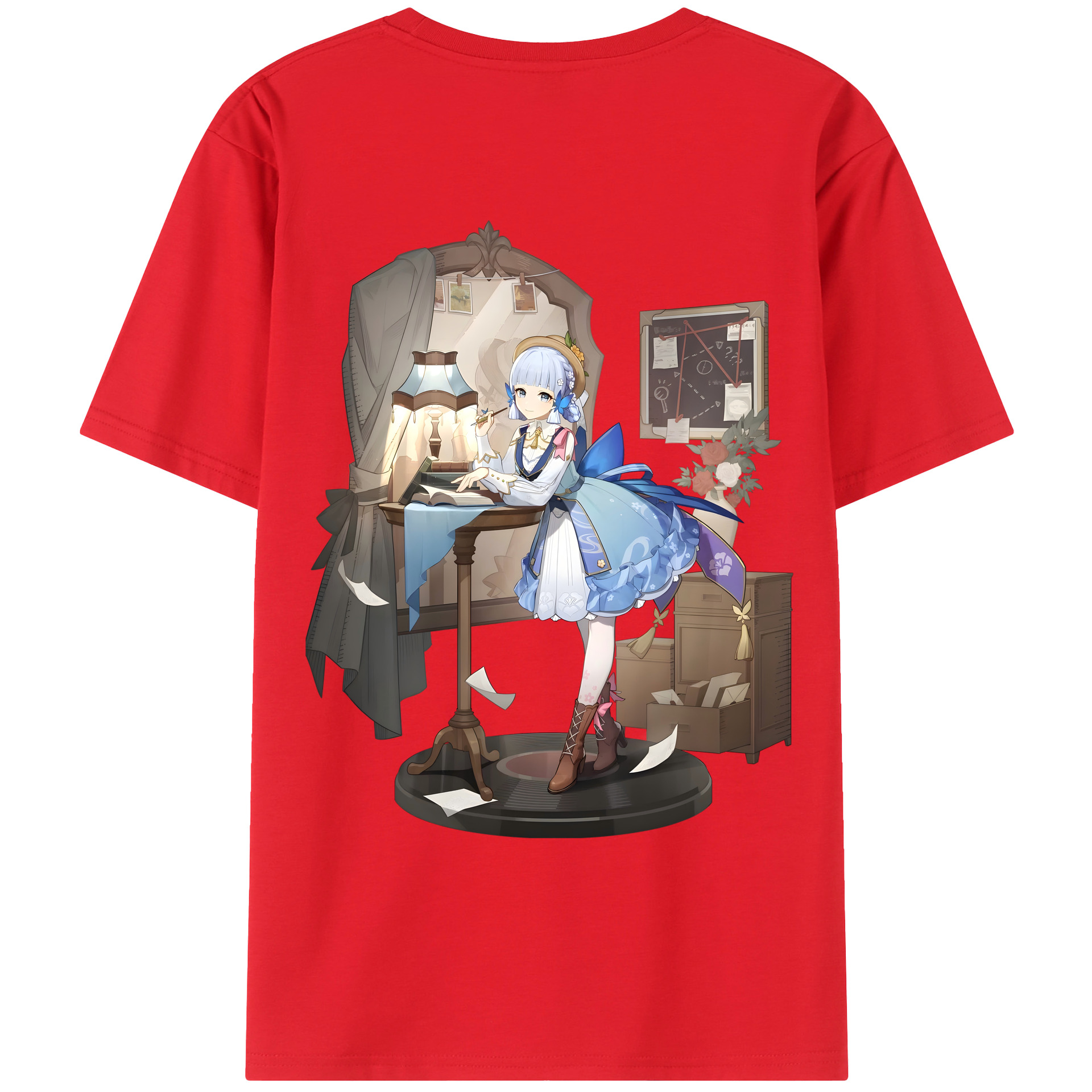 げんし神 神里綾華 神宮寺レン genshin Kamimiya Ren 綿100％ メンズ半袖Tシャツ（バックプリント） 通気性