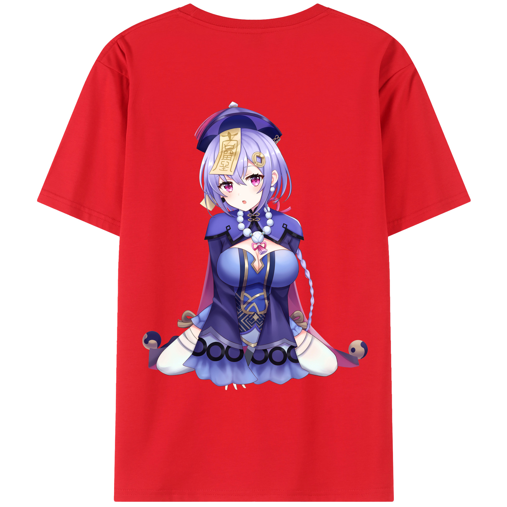 げんし神 七七 なな  genshin Nana 綿100％ メンズ半袖Tシャツ（バックプリント） 通気性