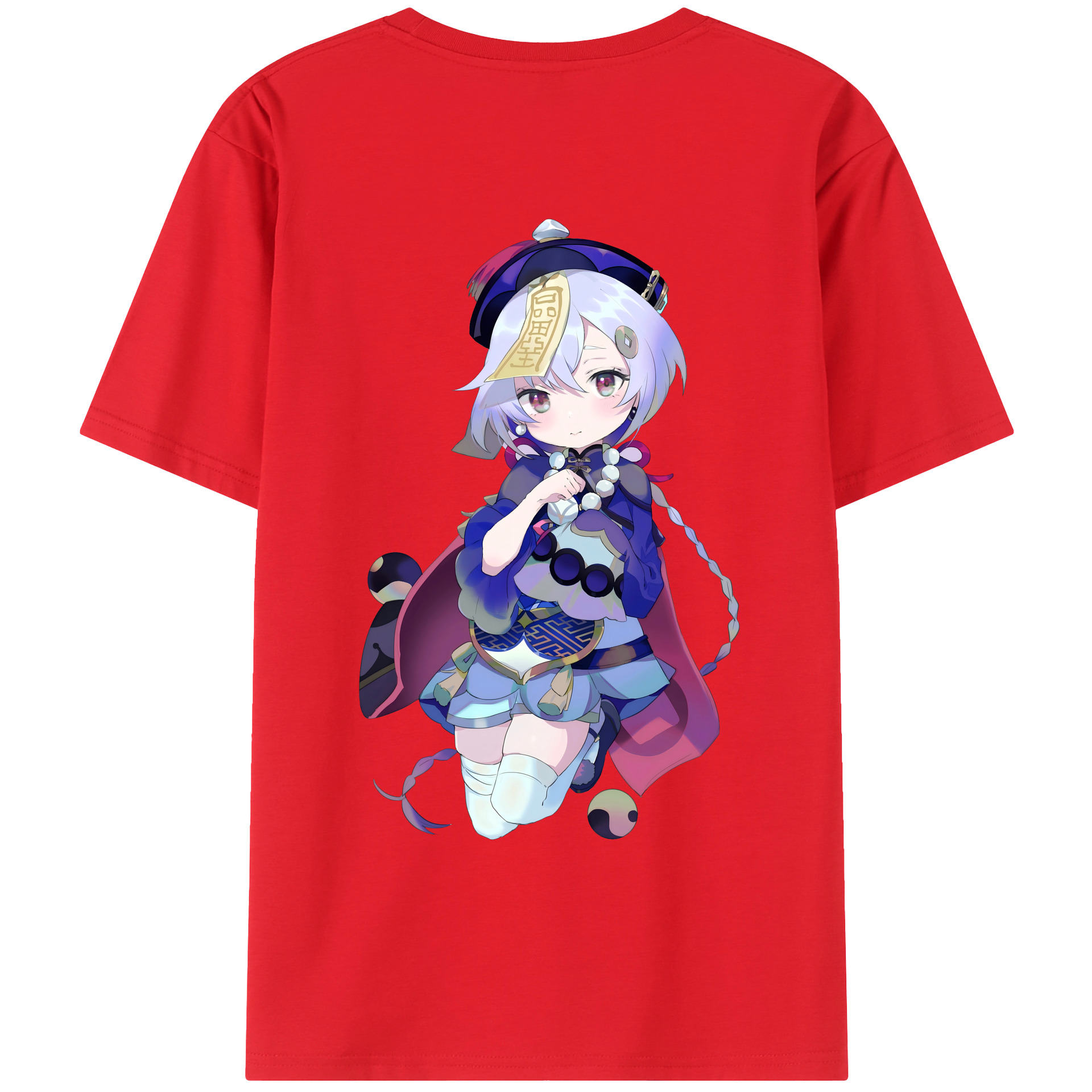 げんし神 七七 なな  genshin Nana 綿100％ メンズ半袖Tシャツ（バックプリント） 通気性