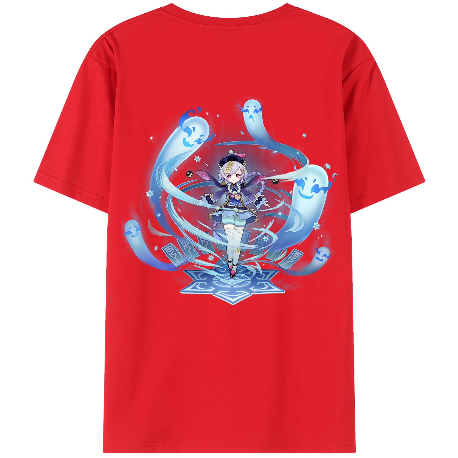 げんし神 七七 なな  genshin Nana 綿100％ メンズ半袖Tシャツ（バックプリント） 通気性