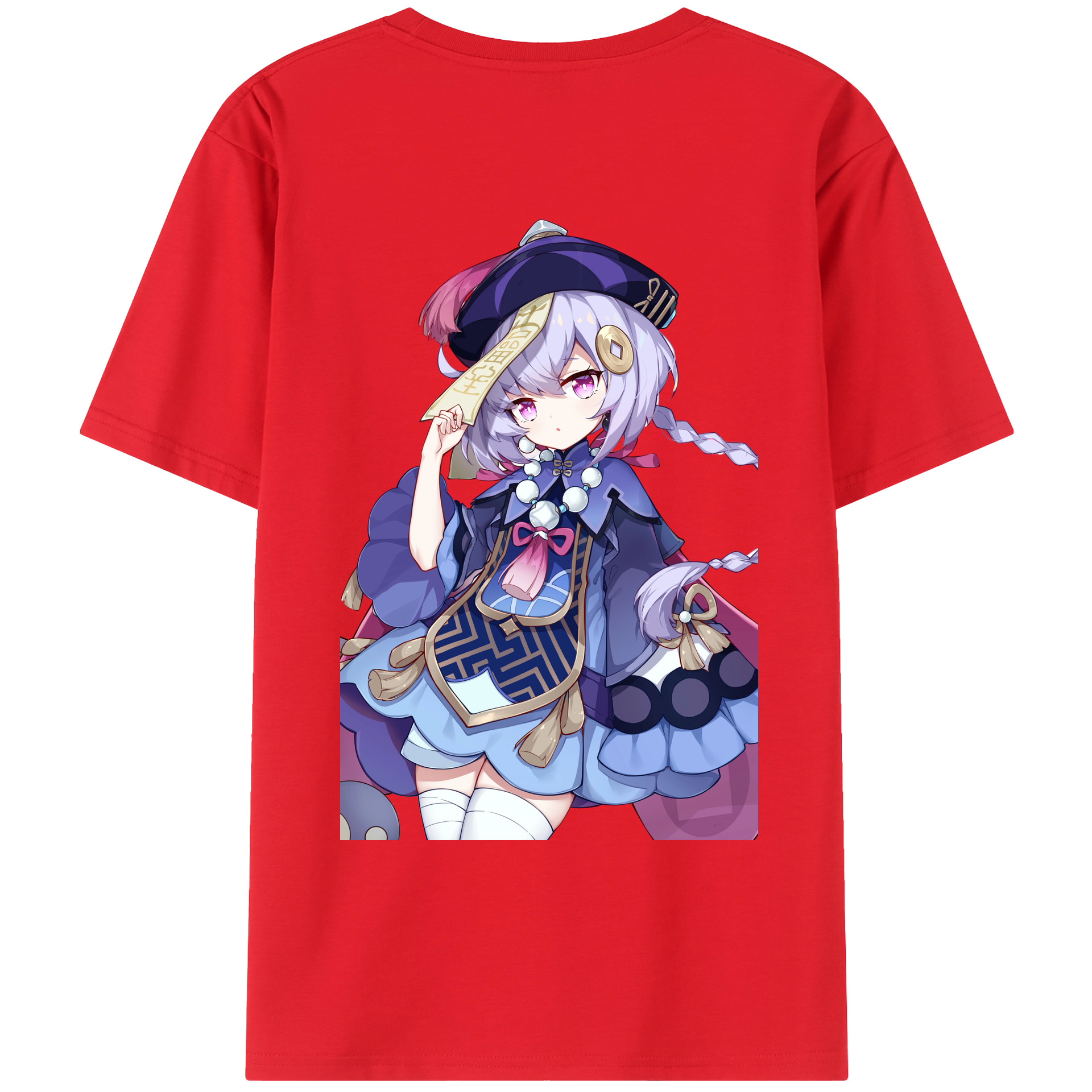 げんし神 七七 なな  genshin Nana 綿100％ メンズ半袖Tシャツ（バックプリント） 通気性
