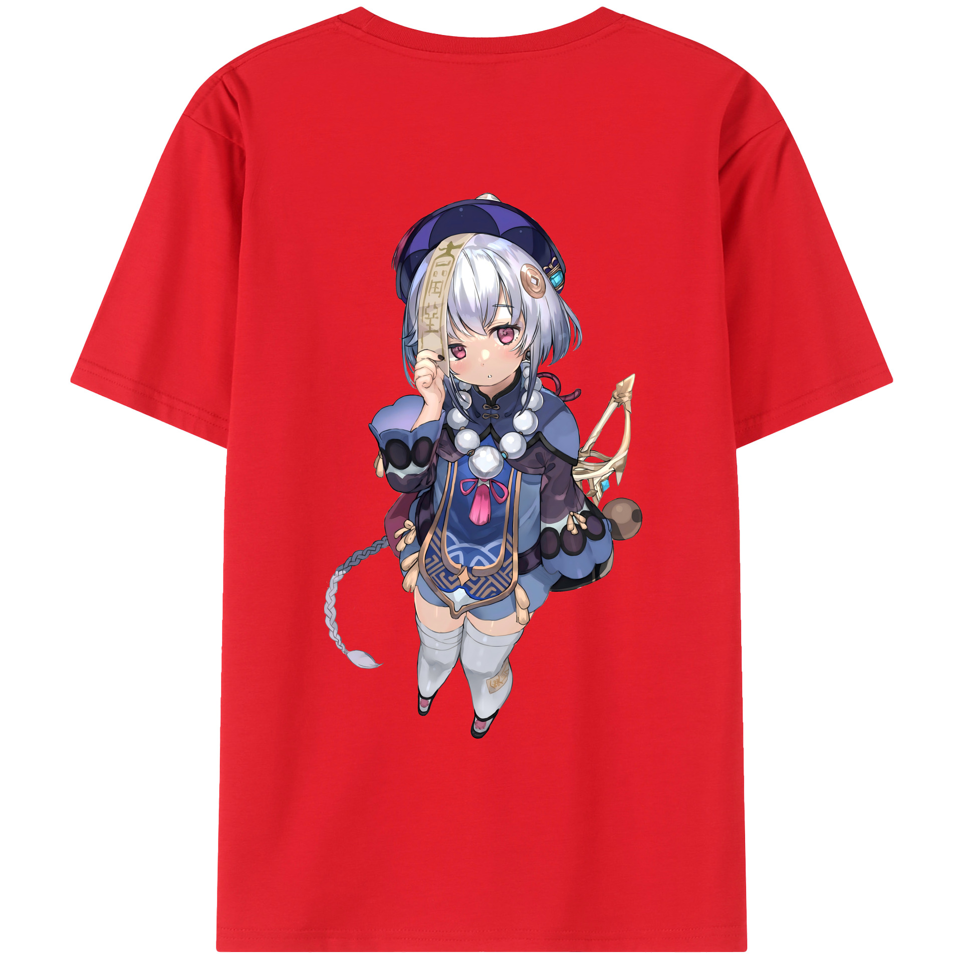 げんし神 七七 なな  genshin Nana 綿100％ メンズ半袖Tシャツ（バックプリント） 通気性