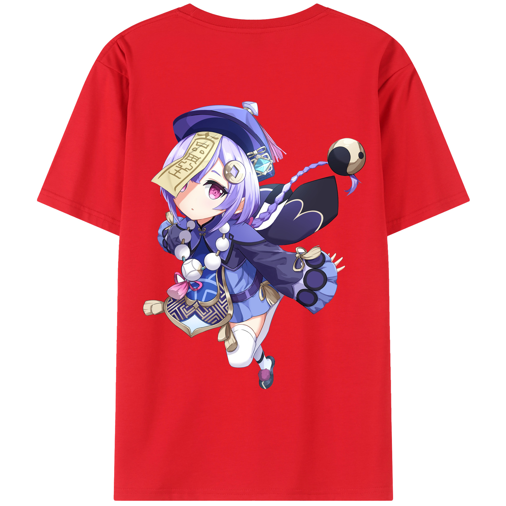 げんし神 七七 なな  genshin Nana 綿100％ メンズ半袖Tシャツ（バックプリント） 通気性