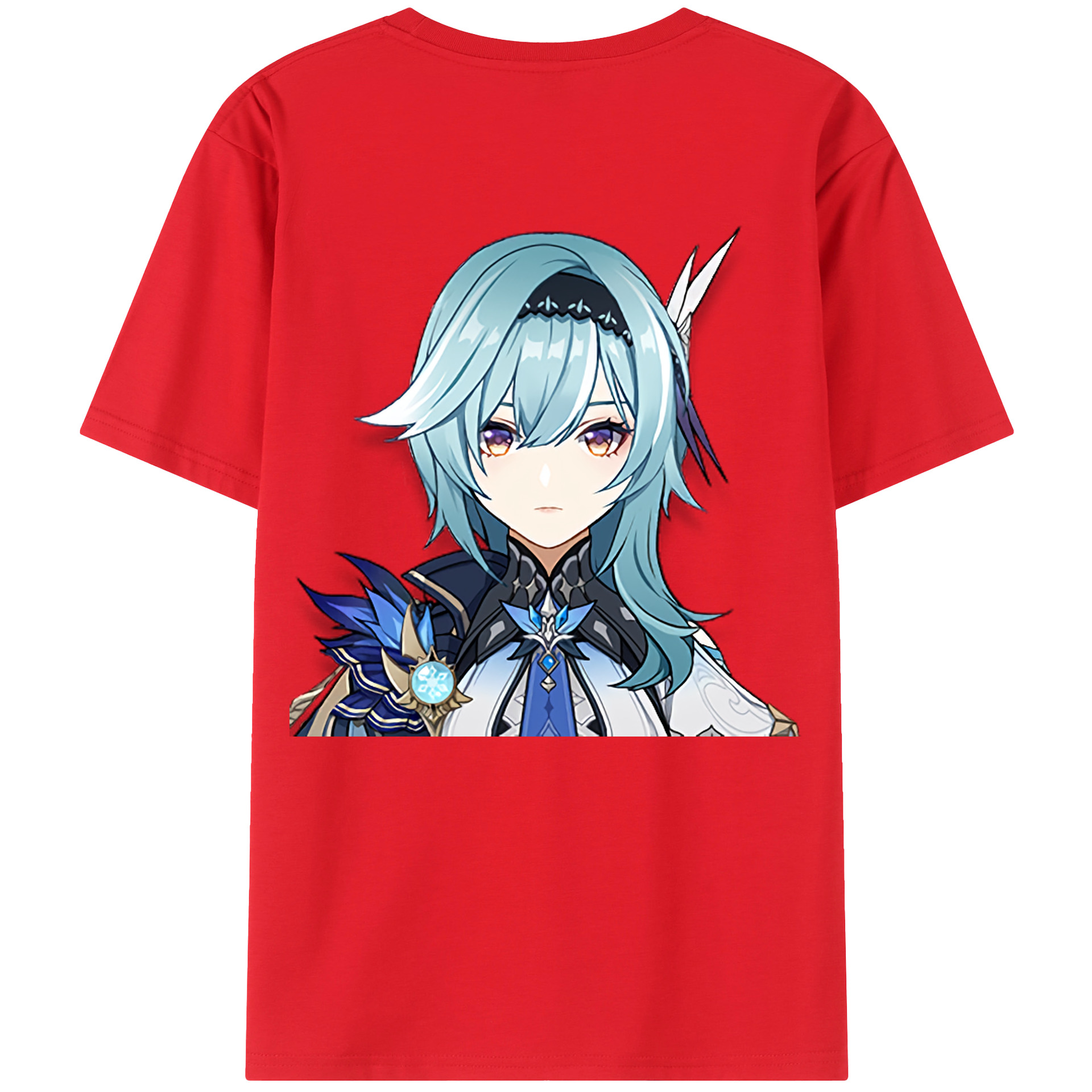 げんし神 优菈 ゆうら genshin Yūra 綿100％ メンズ半袖Tシャツ（バックプリント） 通気性