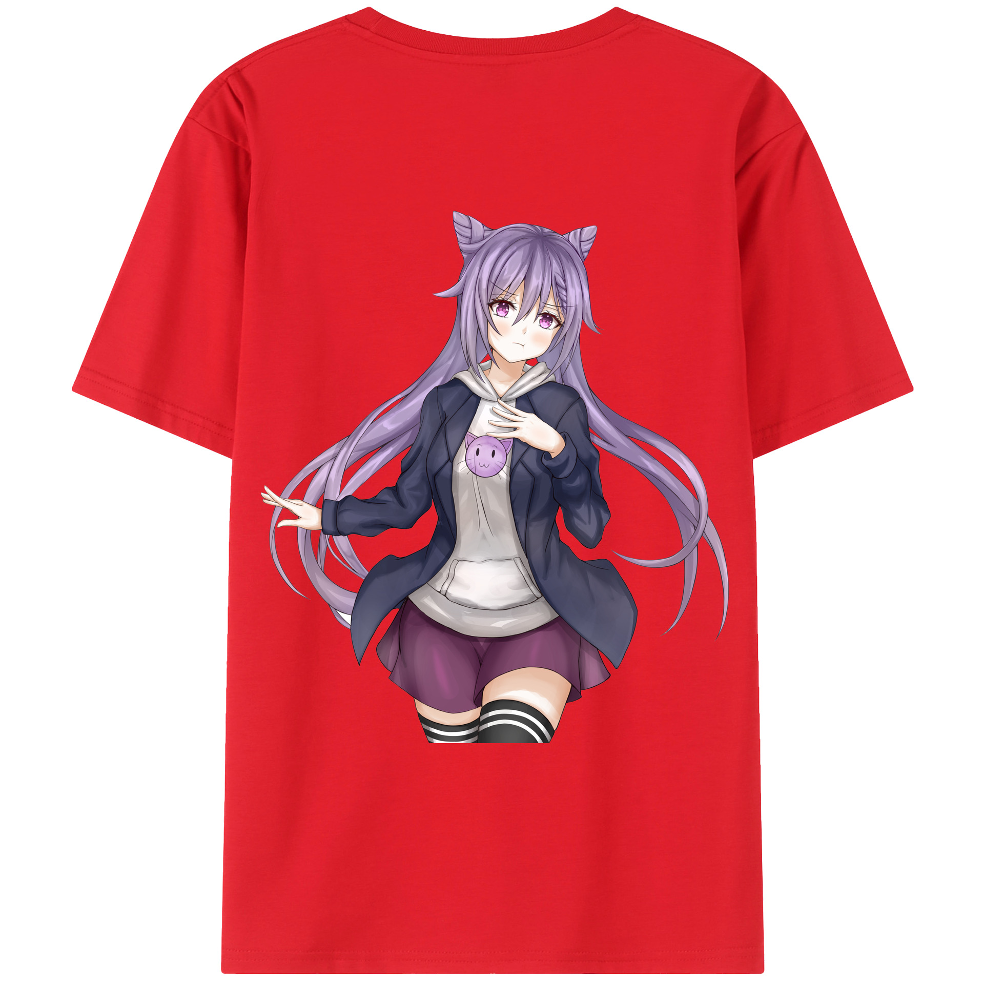 げんし神 刻晴 こくせい genshin Kokusei 綿100％ メンズ半袖Tシャツ（バックプリント） 通気性