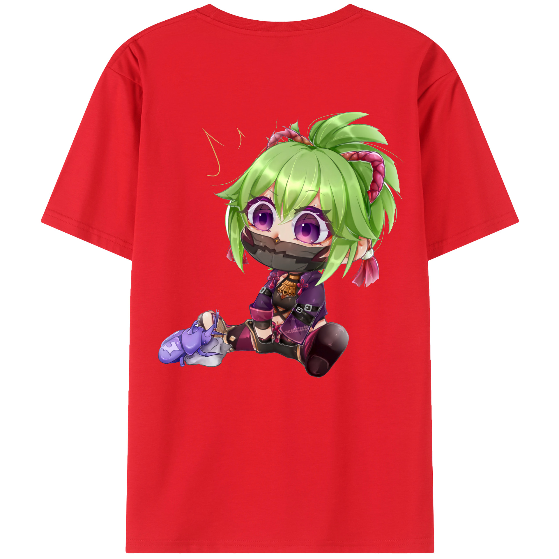 げんし神  久岐忍 くき しのぶ genshin Kuki Shinobu 綿100％ メンズ半袖Tシャツ（バックプリント） 通気性