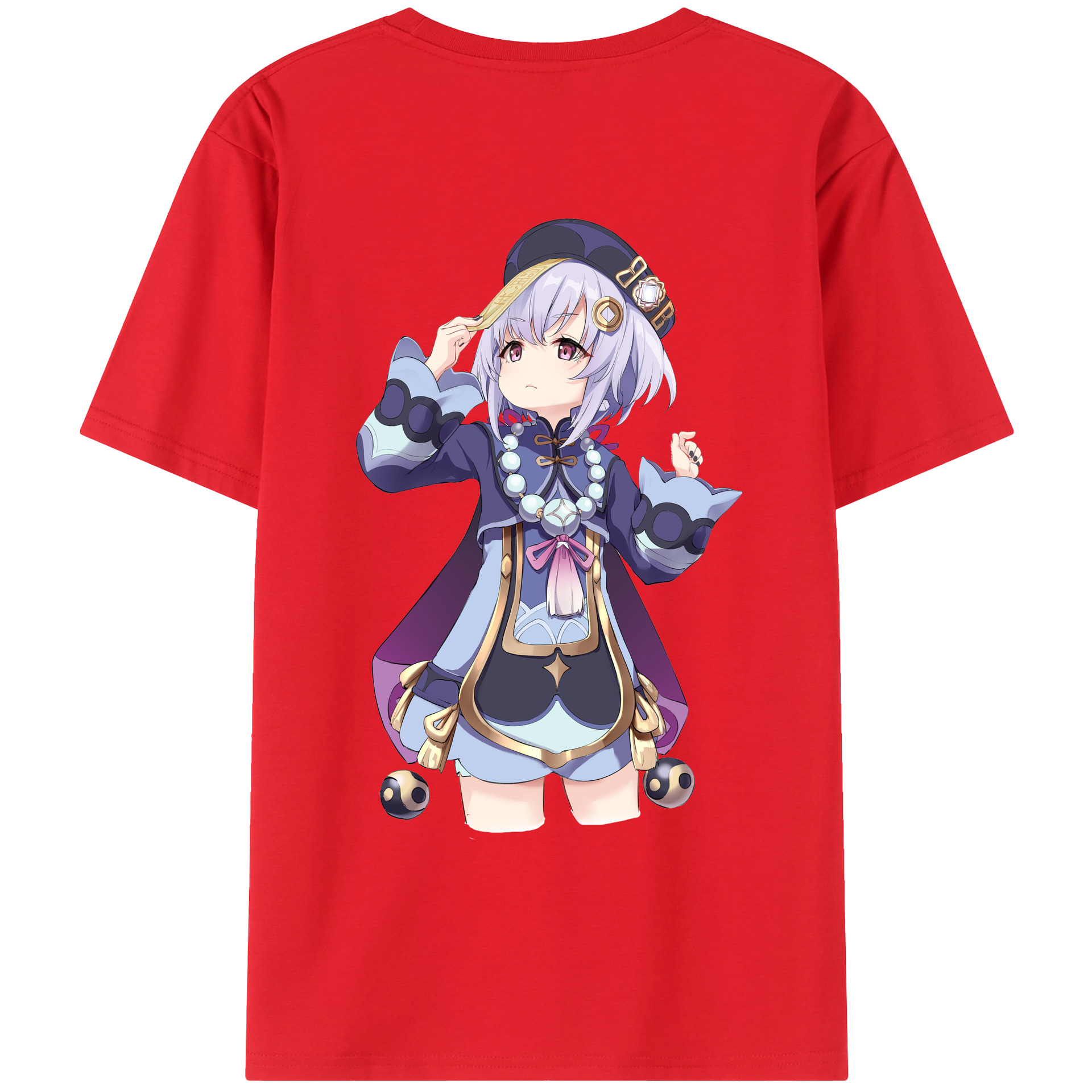 げんし神 七七 なな  genshin Nana 綿100％ メンズ半袖Tシャツ（バックプリント） 通気性