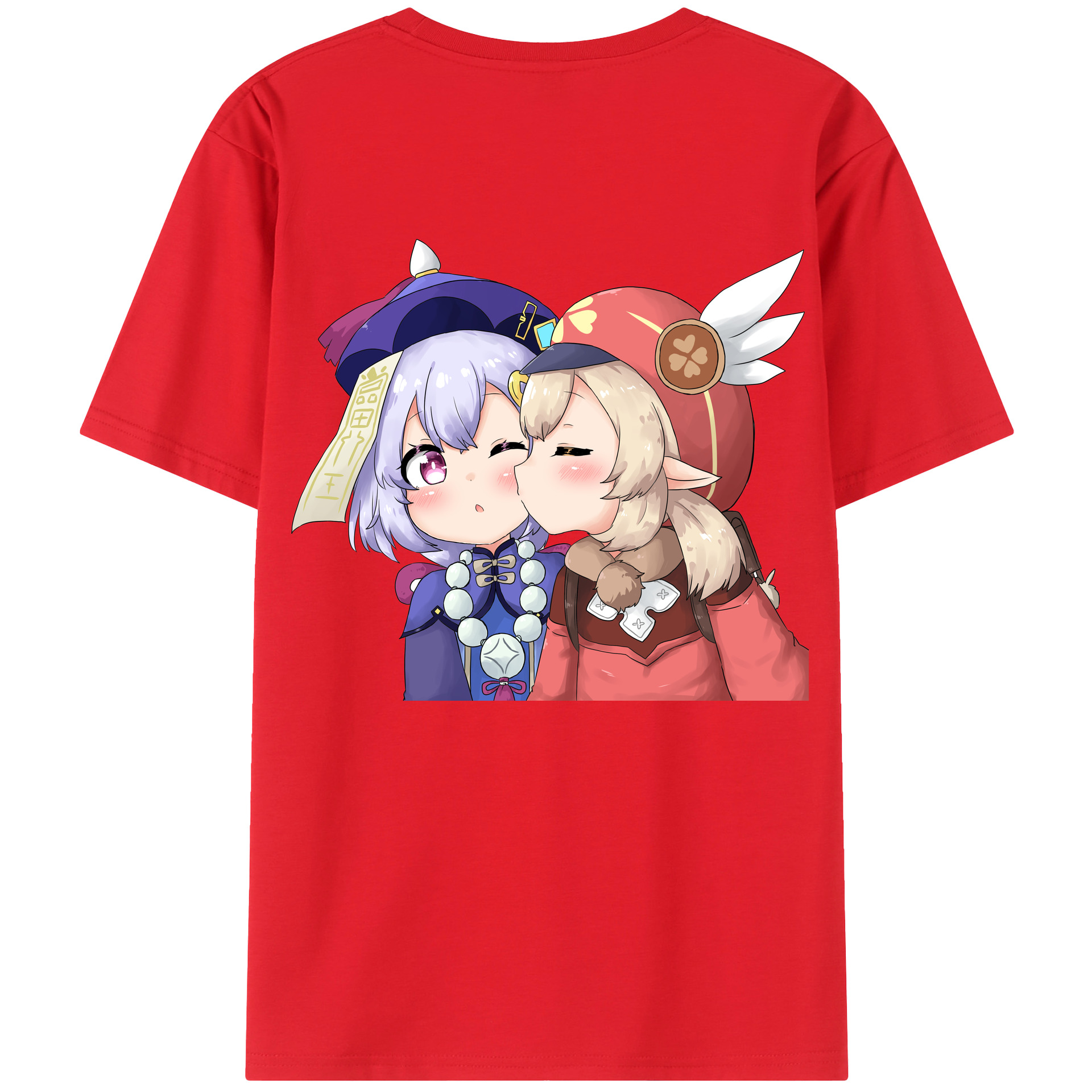 げんし神 七七 なな  genshin Nana 綿100％ メンズ半袖Tシャツ（バックプリント） 通気性