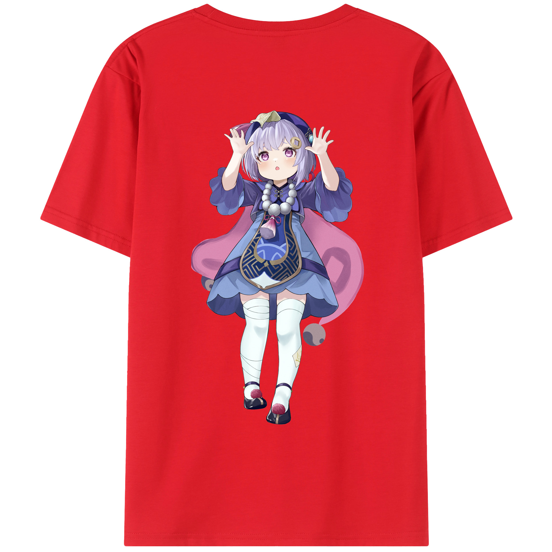 げんし神 七七 なな  genshin Nana 綿100％ メンズ半袖Tシャツ（バックプリント） 通気性