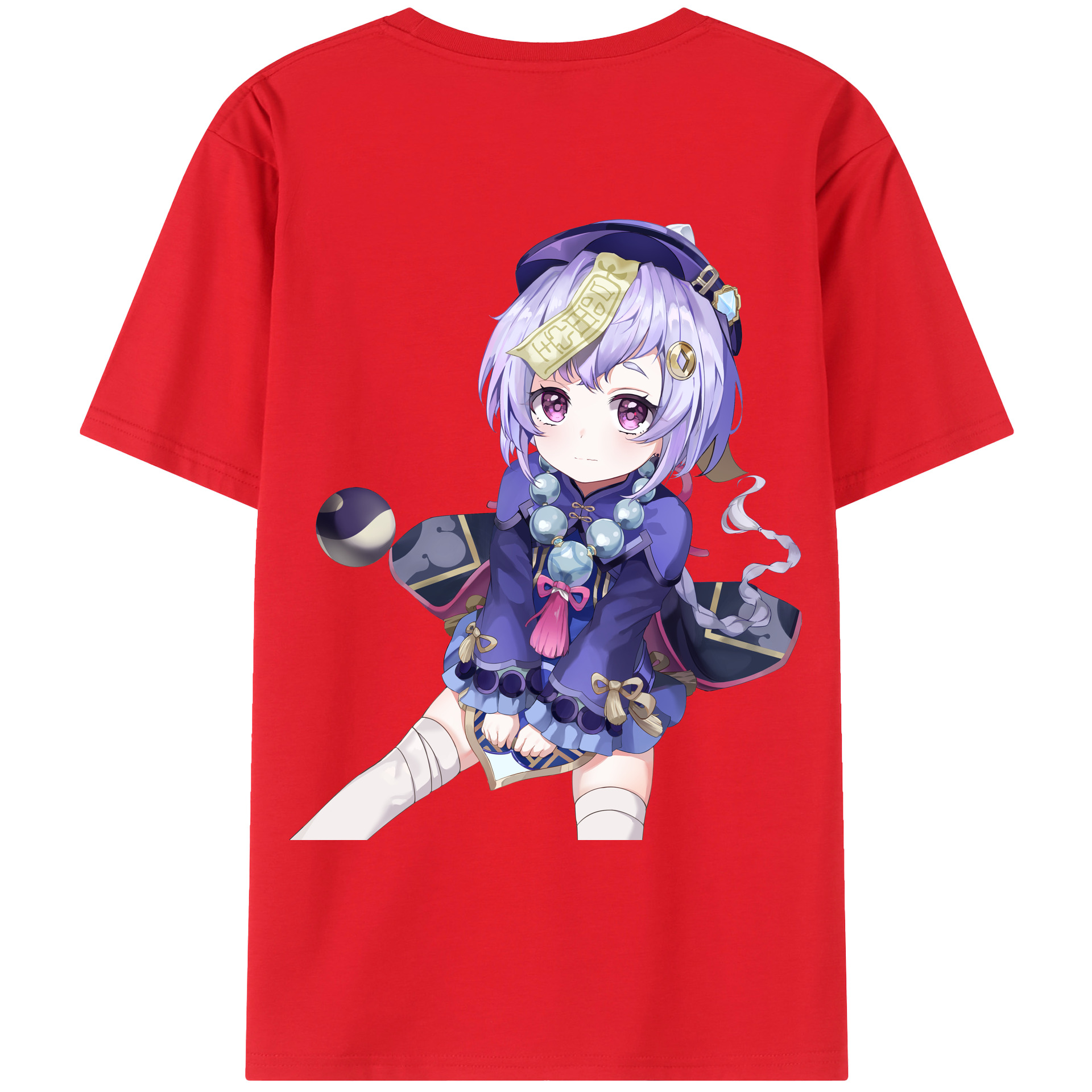 げんし神 七七 なな  genshin Nana 綿100％ メンズ半袖Tシャツ（バックプリント） 通気性