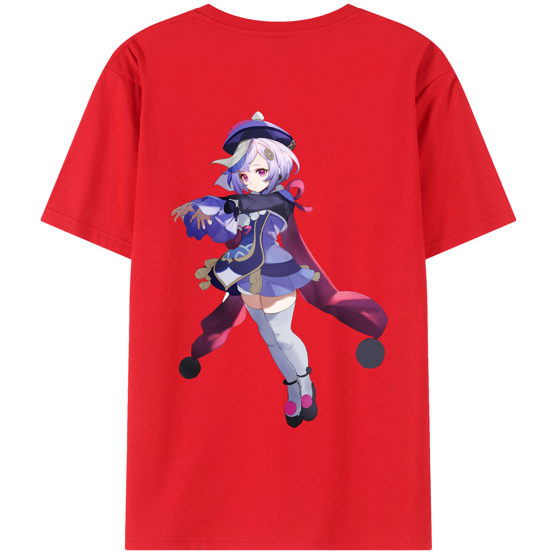 げんし神 七七 なな  genshin Nana 綿100％ メンズ半袖Tシャツ（バックプリント） 通気性