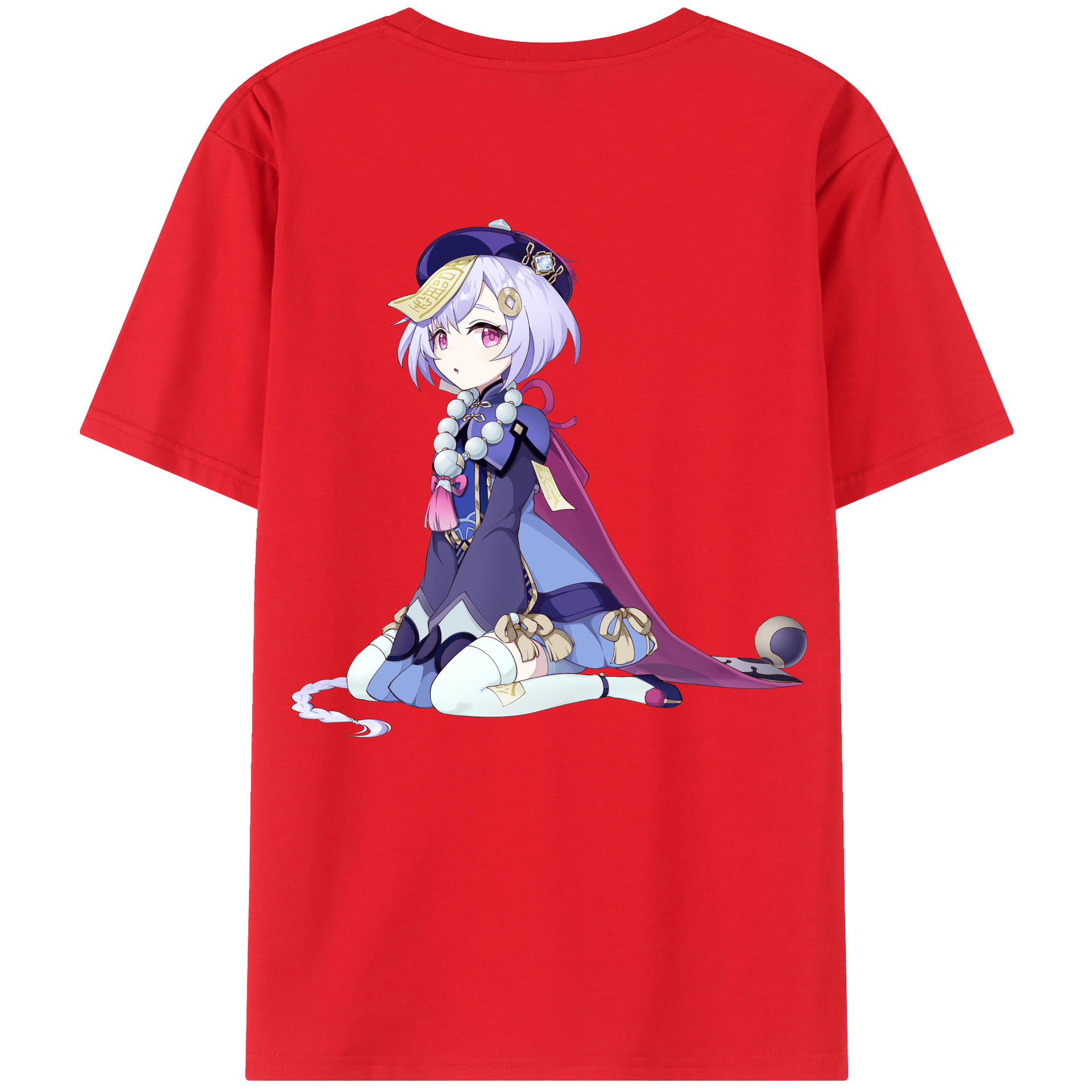 げんし神 七七 なな  genshin Nana 綿100％ メンズ半袖Tシャツ（バックプリント） 通気性