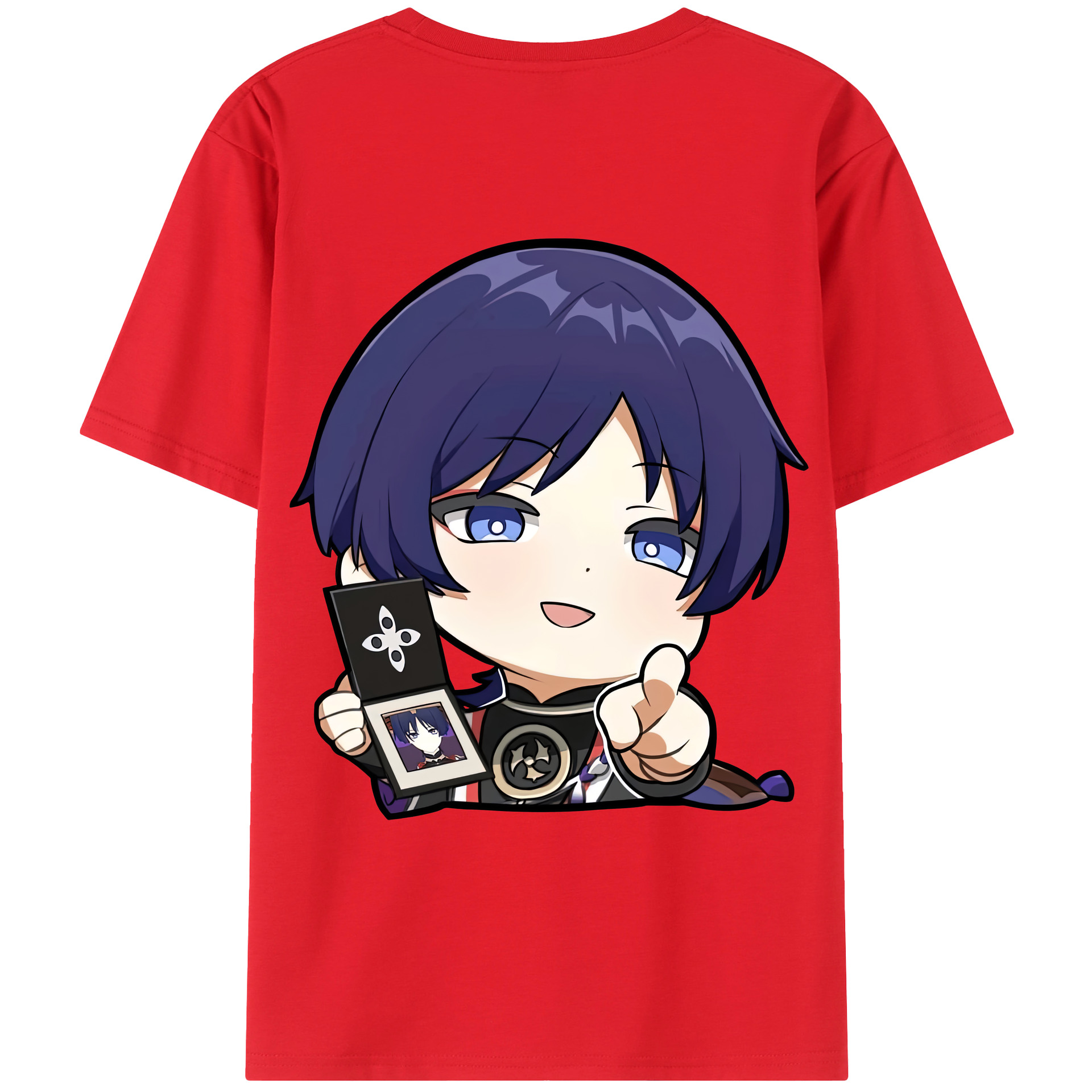 げんし神 さんペい genshin Sanpei 綿100％ メンズ半袖Tシャツ（バックプリント） 通気性