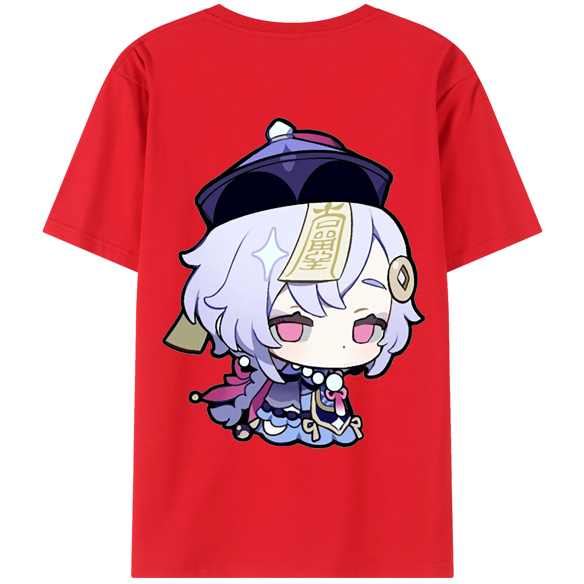 げんし神 七七 なな  genshin Nana 綿100％ メンズ半袖Tシャツ（バックプリント） 通気性