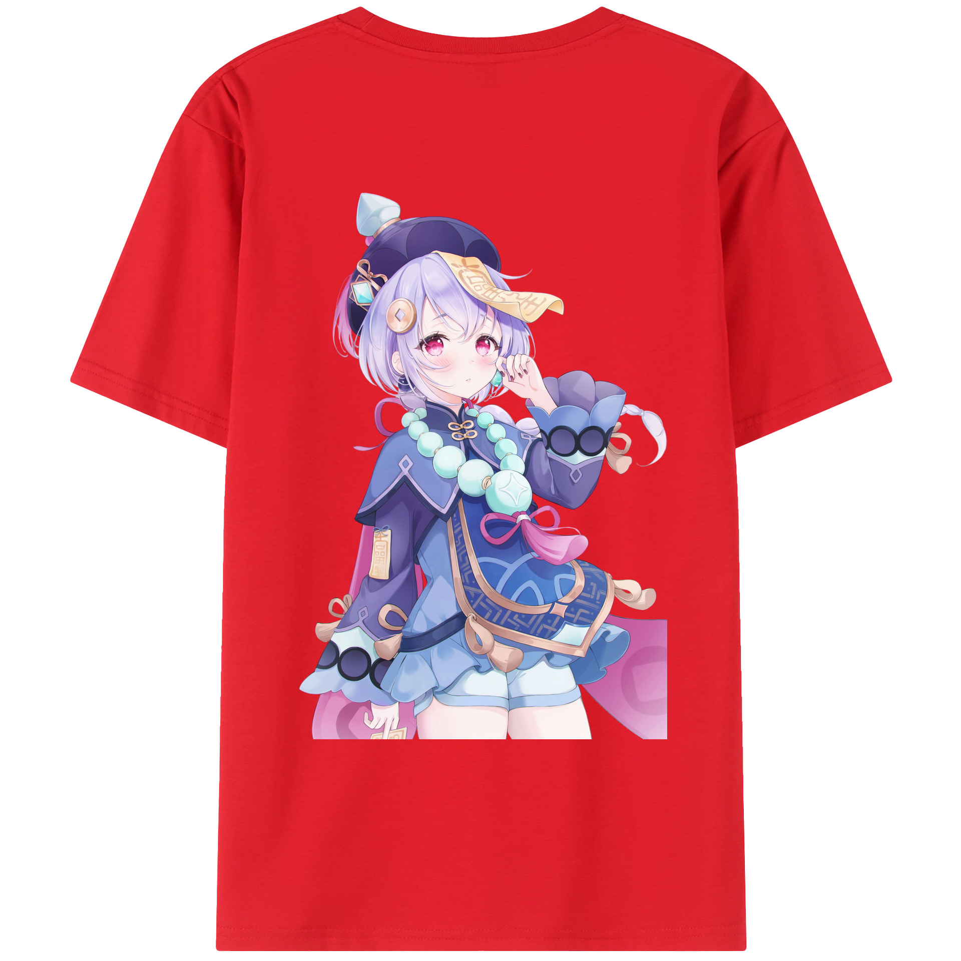 げんし神 七七 なな  genshin Nana 綿100％ メンズ半袖Tシャツ（バックプリント） 通気性